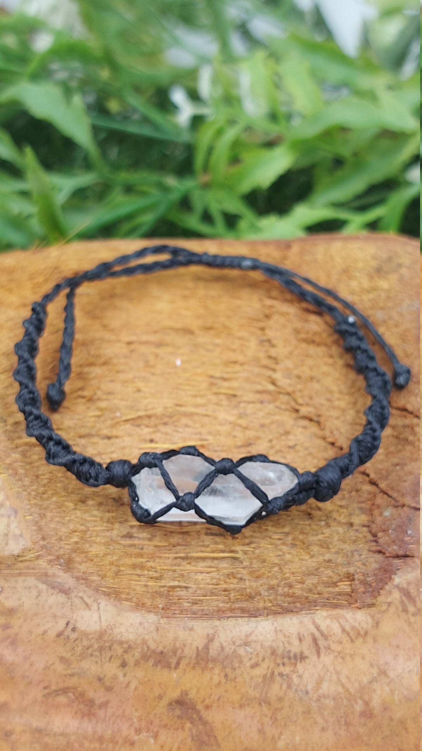 Natural Quartz Handmade Wrap It Macrame Bracelet Healing Crystal Accessories Zodiac Mineral Stone