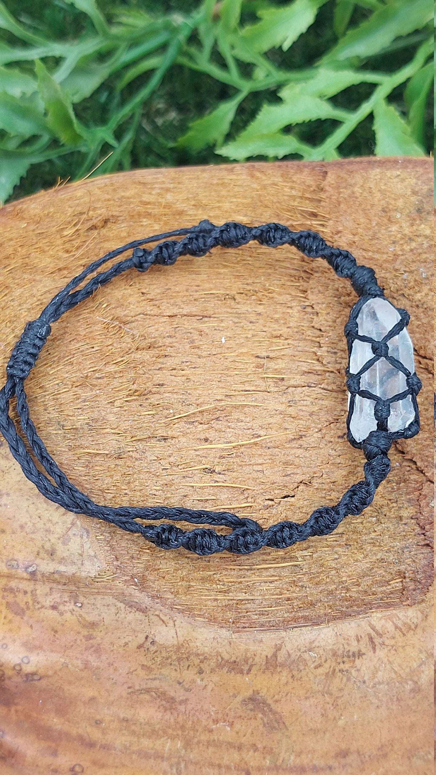 Natural Quartz Handmade Wrap It Macrame Bracelet Healing Crystal Accessories Zodiac Mineral Stone