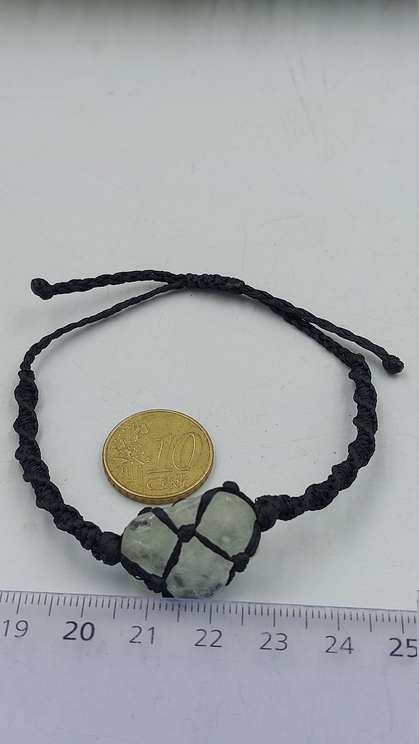 Natural Aqua Marine Handmade Wrap It Macrame Bracelet Healing Crystal Accessories Zodiac Mineral Stone