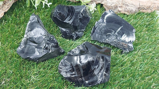 Obsidian Rough Crystal Lot - Extra Quality