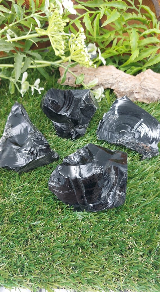 Obsidian Rough Crystal Lot - Extra Quality