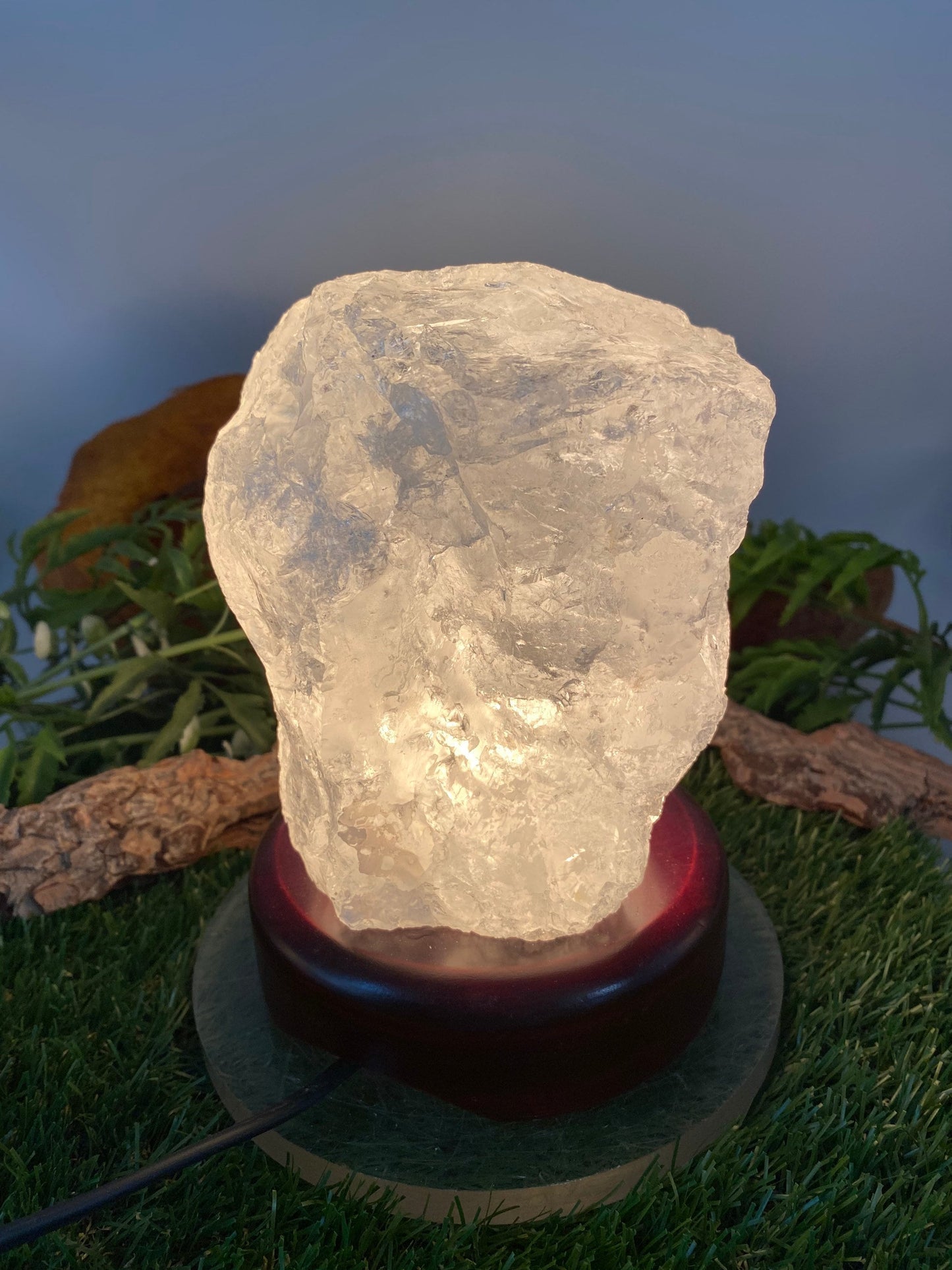 Transparent Quartz Light Decor,Natural Crystal Lamps Decor,Wedding Decor,Home Lighting Decor,Healing Crystal Chakra Light,Birthday Gifts