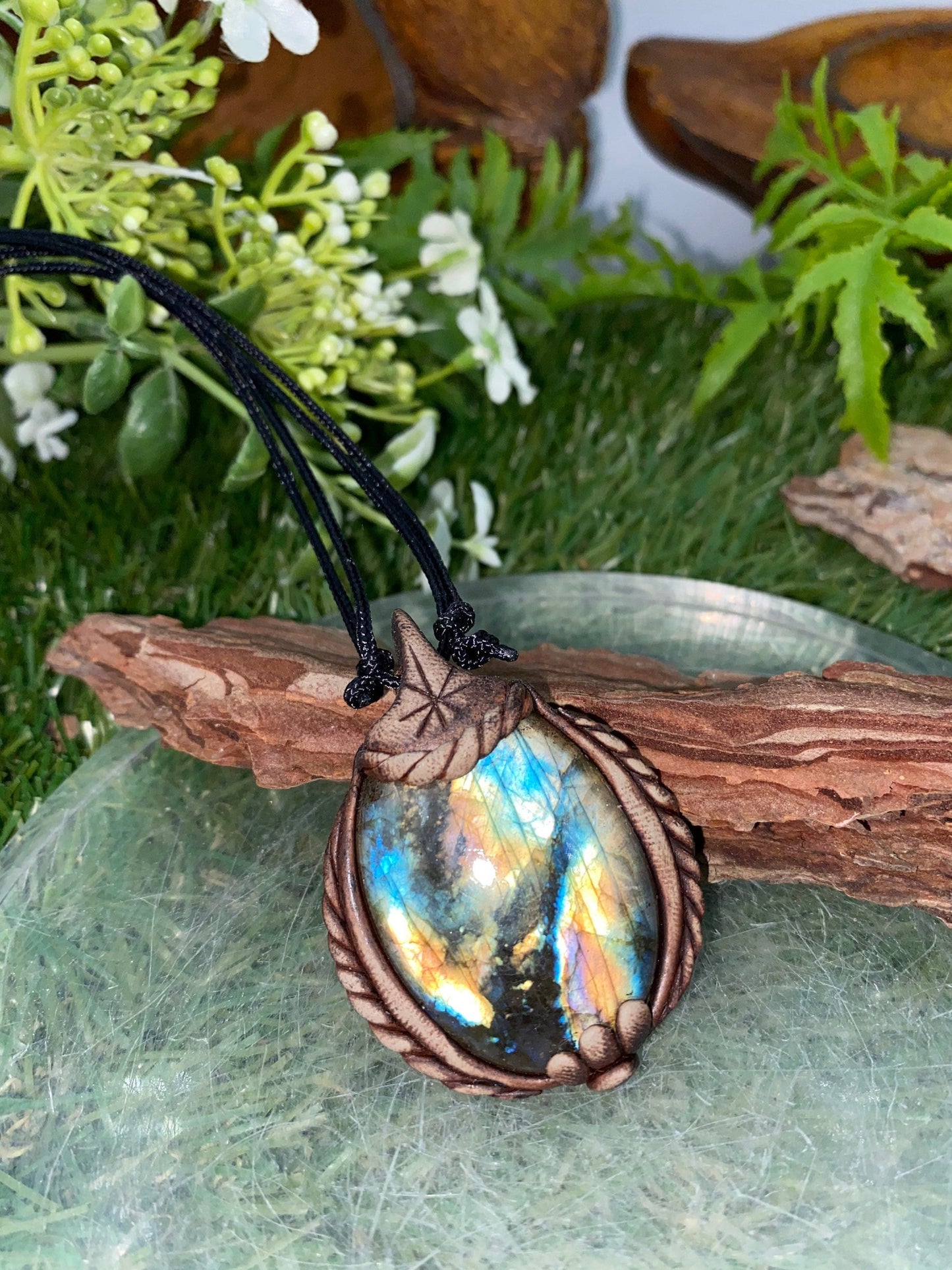 Handmade Necklace Labradorite Stone - Healing Crystal