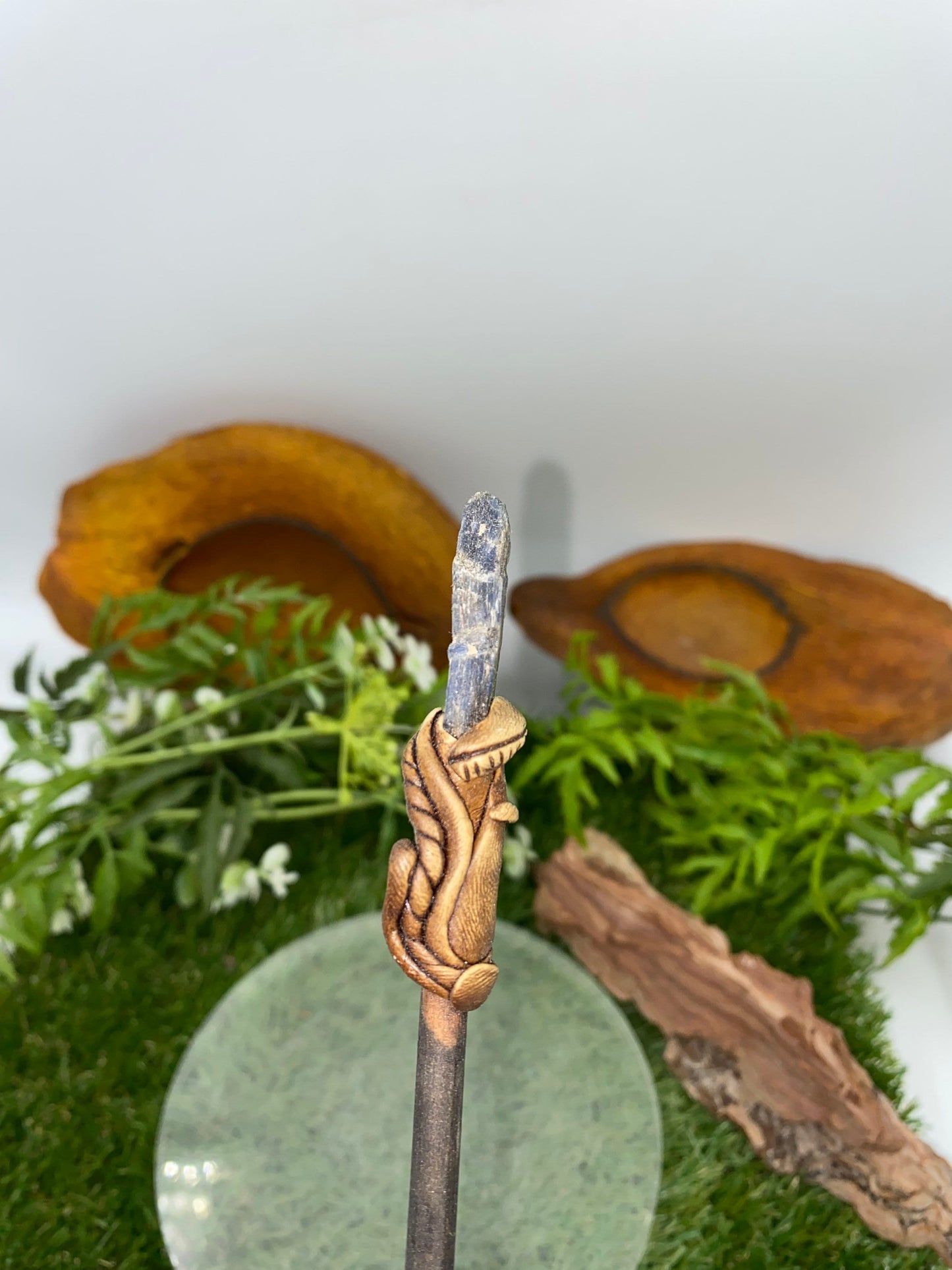 Natural Crystal Kyanite Wand -Fairy wand-Wizard wand-Nature Wand Healing Crystal Zodiac Mineral Stone