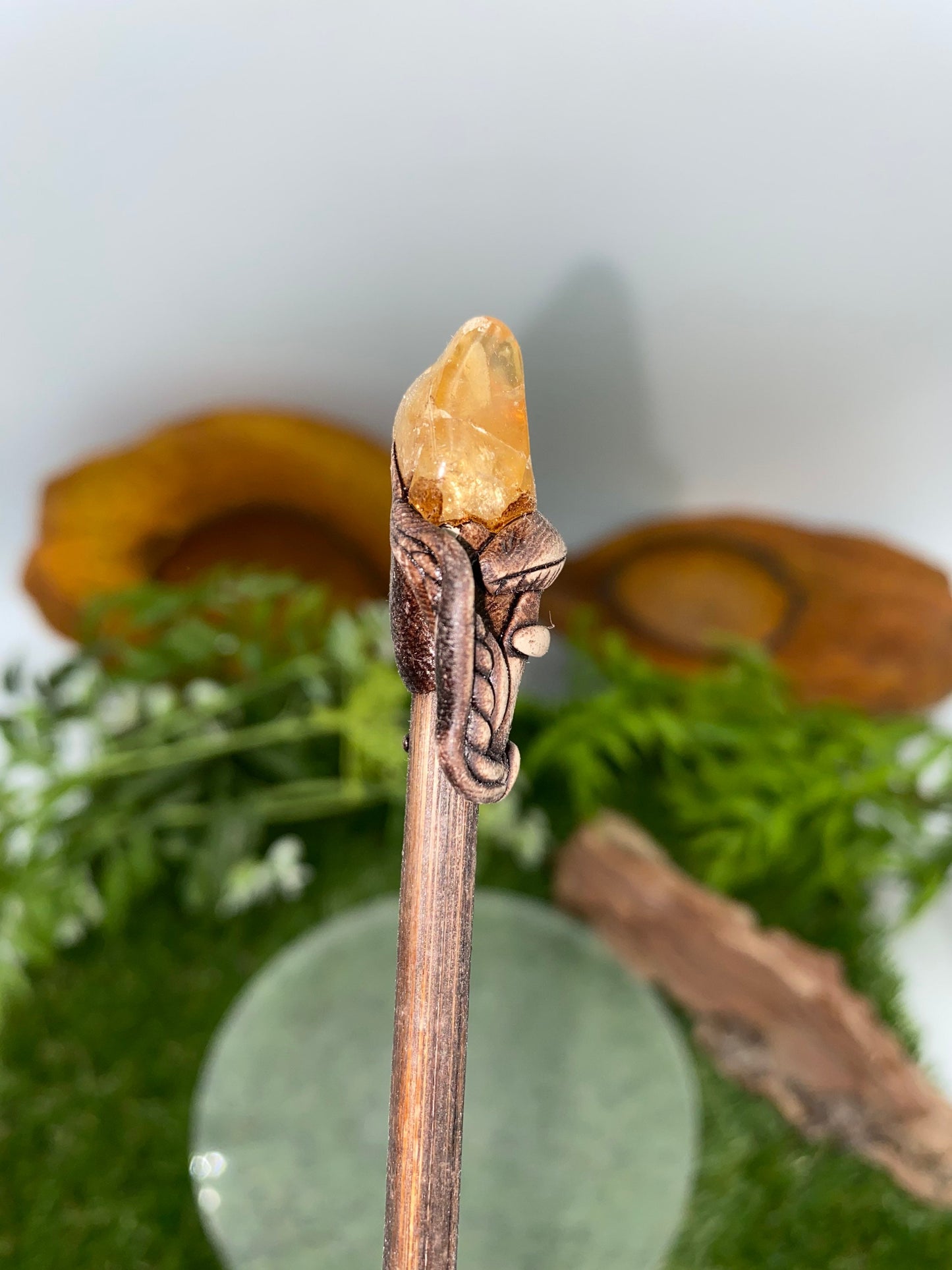 Natural Crystal Citrine Wand -Fairy wand-Wizard wand-Nature Wand Healing Crystal Zodiac Mineral Stone
