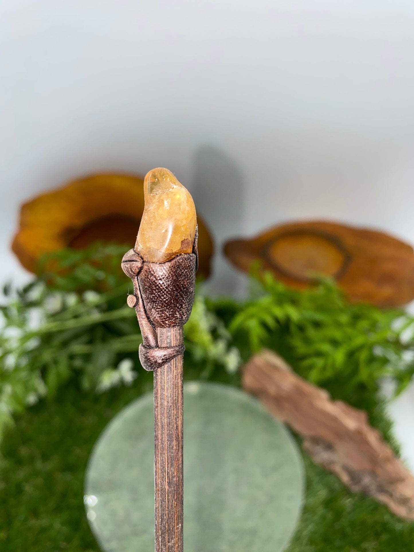 Natural Crystal Citrine Wand -Fairy wand-Wizard wand-Nature Wand Healing Crystal Zodiac Mineral Stone