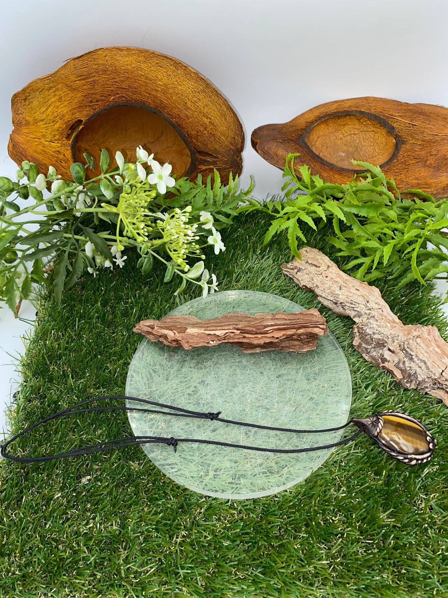 Handmade Necklace Tiger's Eye Crystal