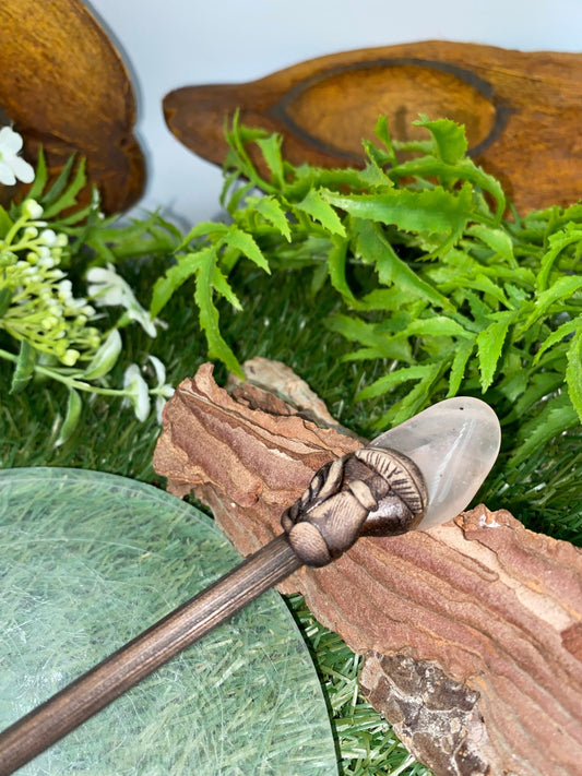 Natural Crystal Rose Quartz Wand -Fairy wand-Wizard wand-Nature Wand Healing Crystal Zodiac Mineral Stone