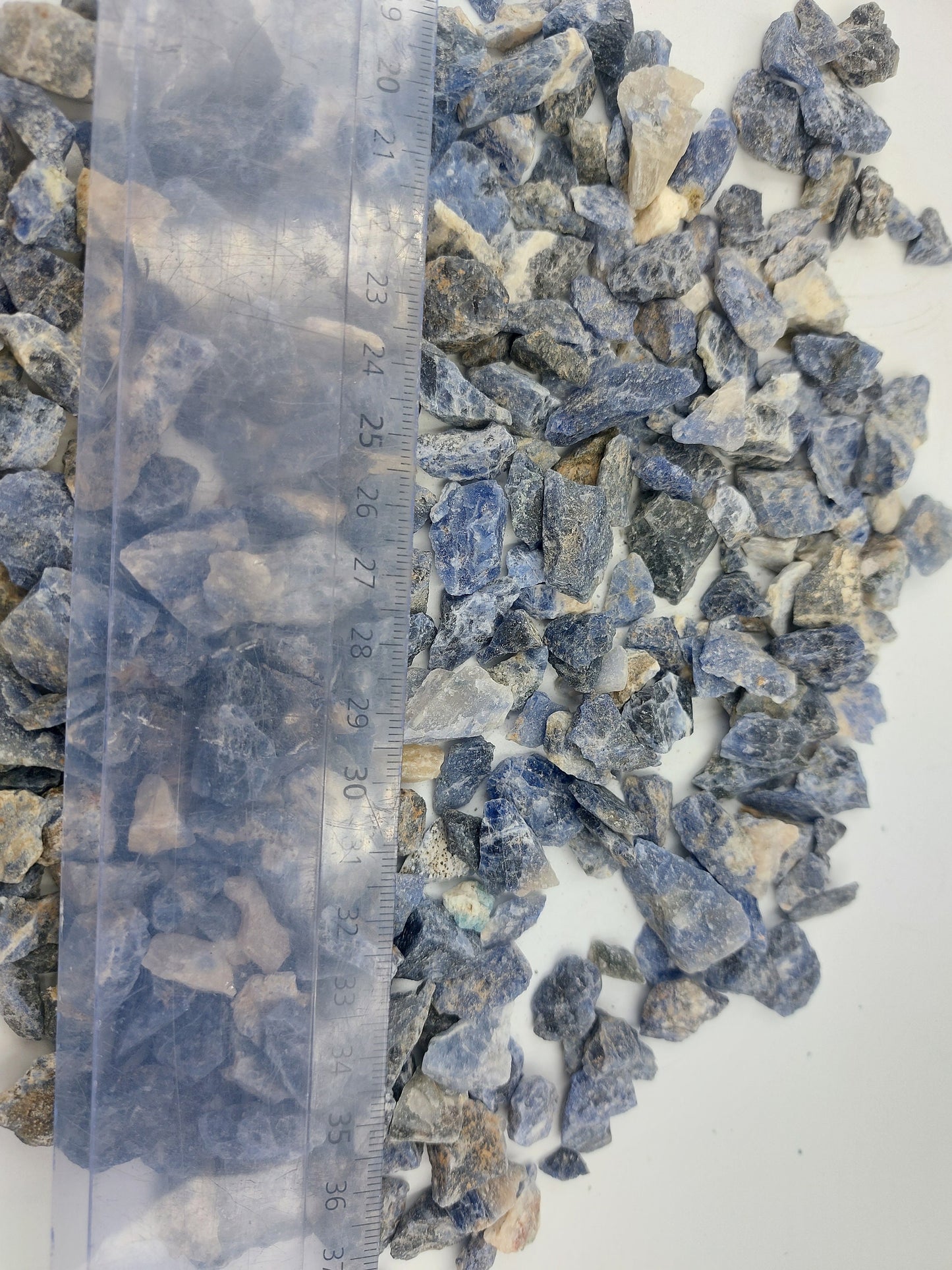Sodalite Rough Crystal Chips, Tumbled Healing Gemstone, New Age Semi-Precious Rocks