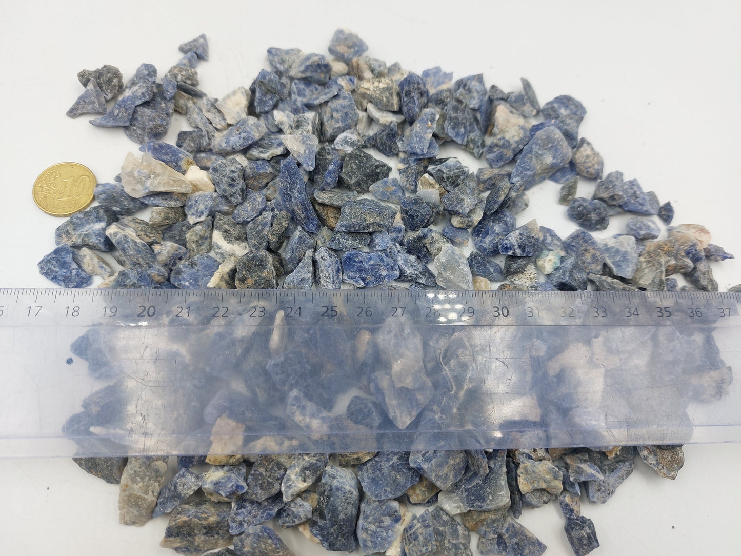 Sodalite Rough Crystal Chips, Tumbled Healing Gemstone, New Age Semi-Precious Rocks