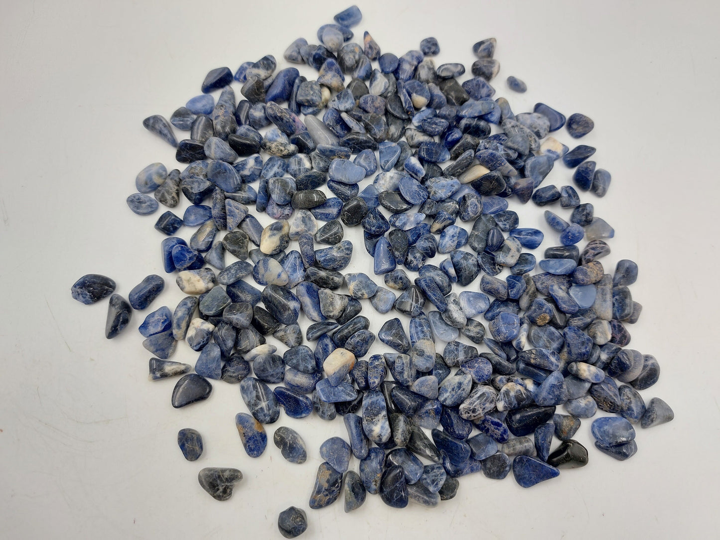 Sodalite Polished Crystal Chips, Tumbled Healing Gemstone, New Age Polished Semi-Precious Rocks