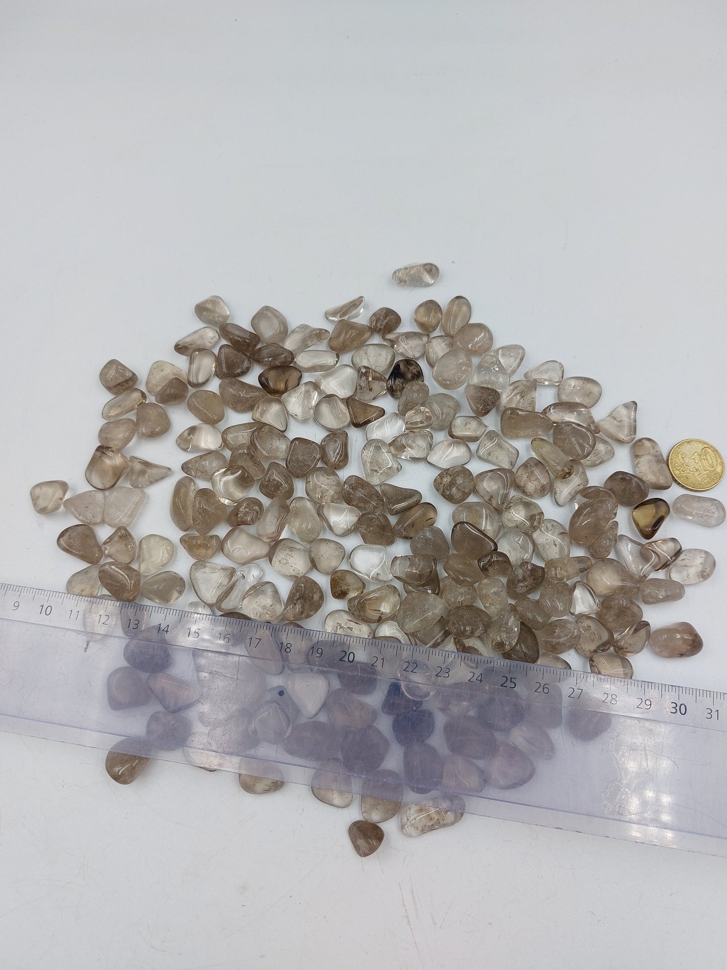 Smokey Quartz Polished Crystal Chips, Tumbled Healing Gemstone, New Age Polished Semi-Precious Rocks