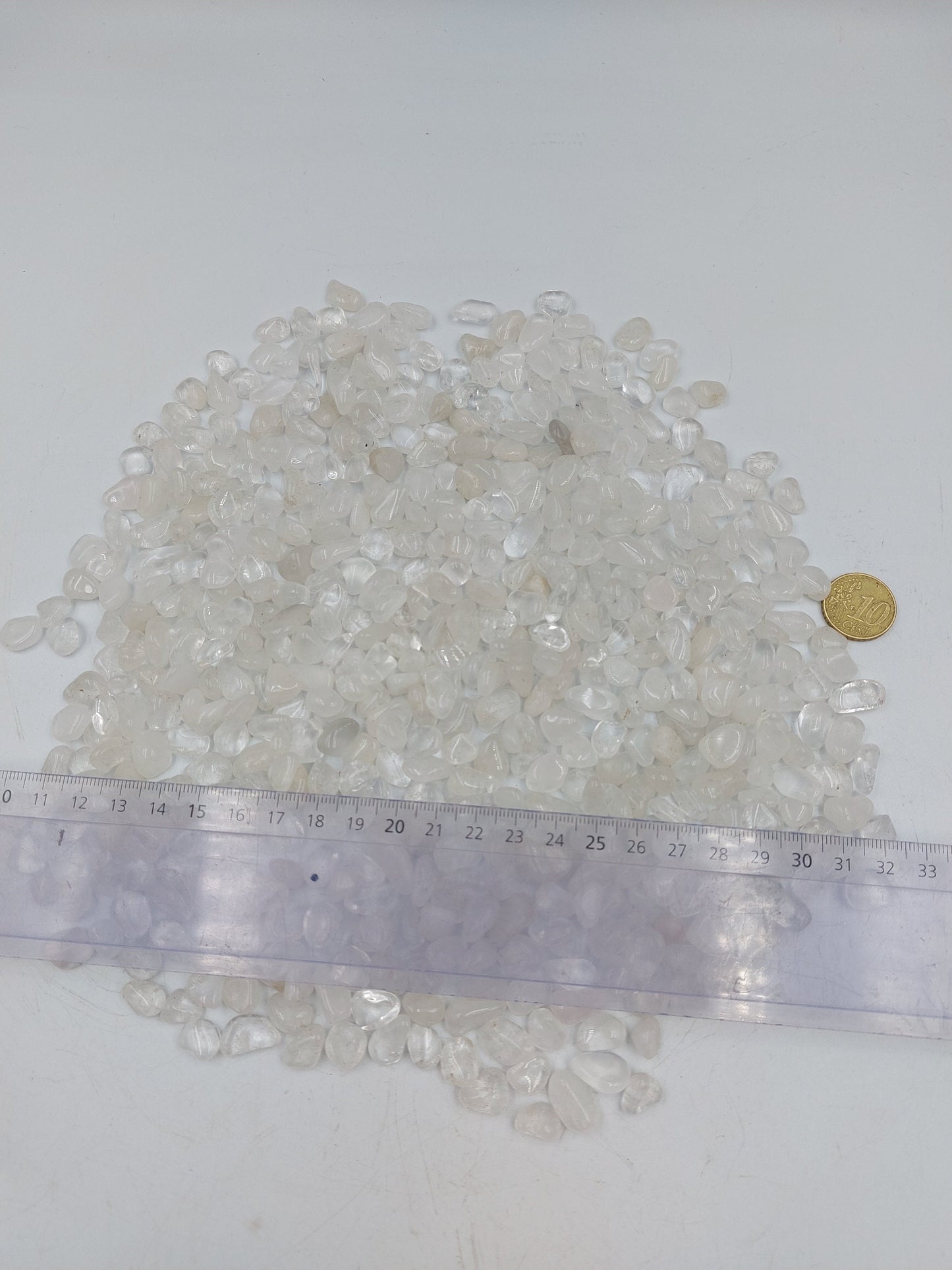 Clear Quartz Polished Crystal Chips, Tumbled Healing Gemstone, New Age Polished Semi-Precious Rocks