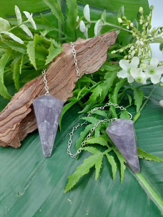 Amethyst Pendulum, Crystal Pendulum, Dowsing Pendulum, Divination Crystal