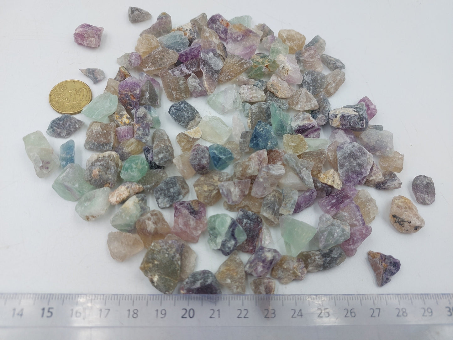 Fluorite Rough Crystal Chips, Tumbled Healing Gemstone, New Age Semi-Precious Rocks