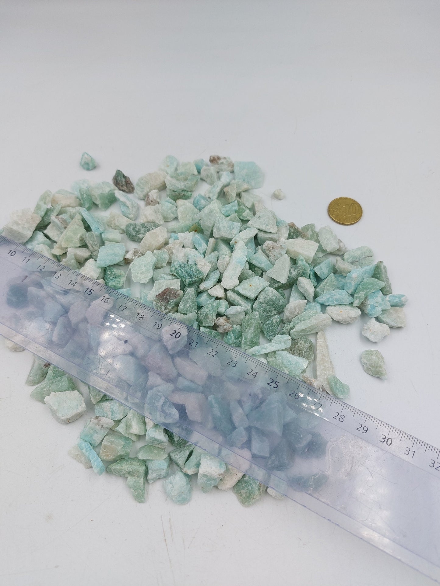 Amazonite Rough Crystal Chips, Tumbled Healing Gemstone, New Age Semi-Precious Rocks
