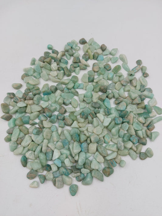 Amazonite Polished Crystal Chips, Tumbled Healing Gemstone, New Age Polished Semi-Precious Rocks