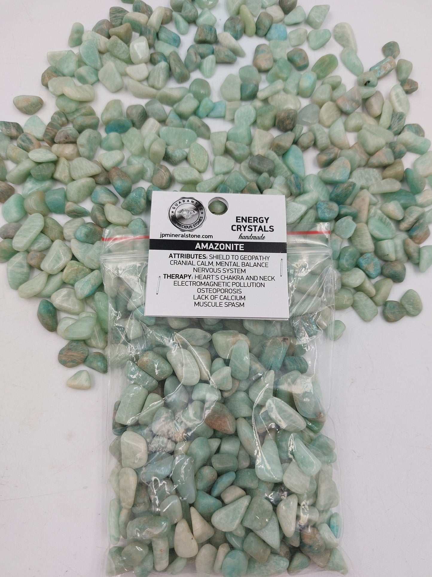 Amazonite Polished Crystal Chips, Tumbled Healing Gemstone, New Age Polished Semi-Precious Rocks