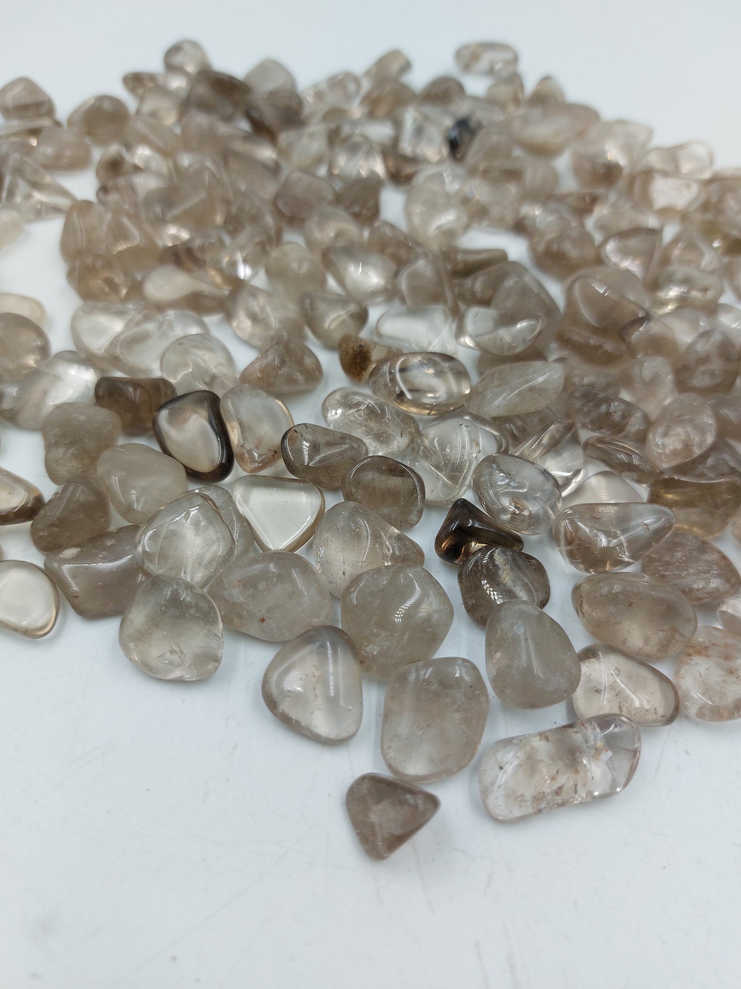 Smokey Quartz Polished Crystal Chips, Tumbled Healing Gemstone, New Age Polished Semi-Precious Rocks