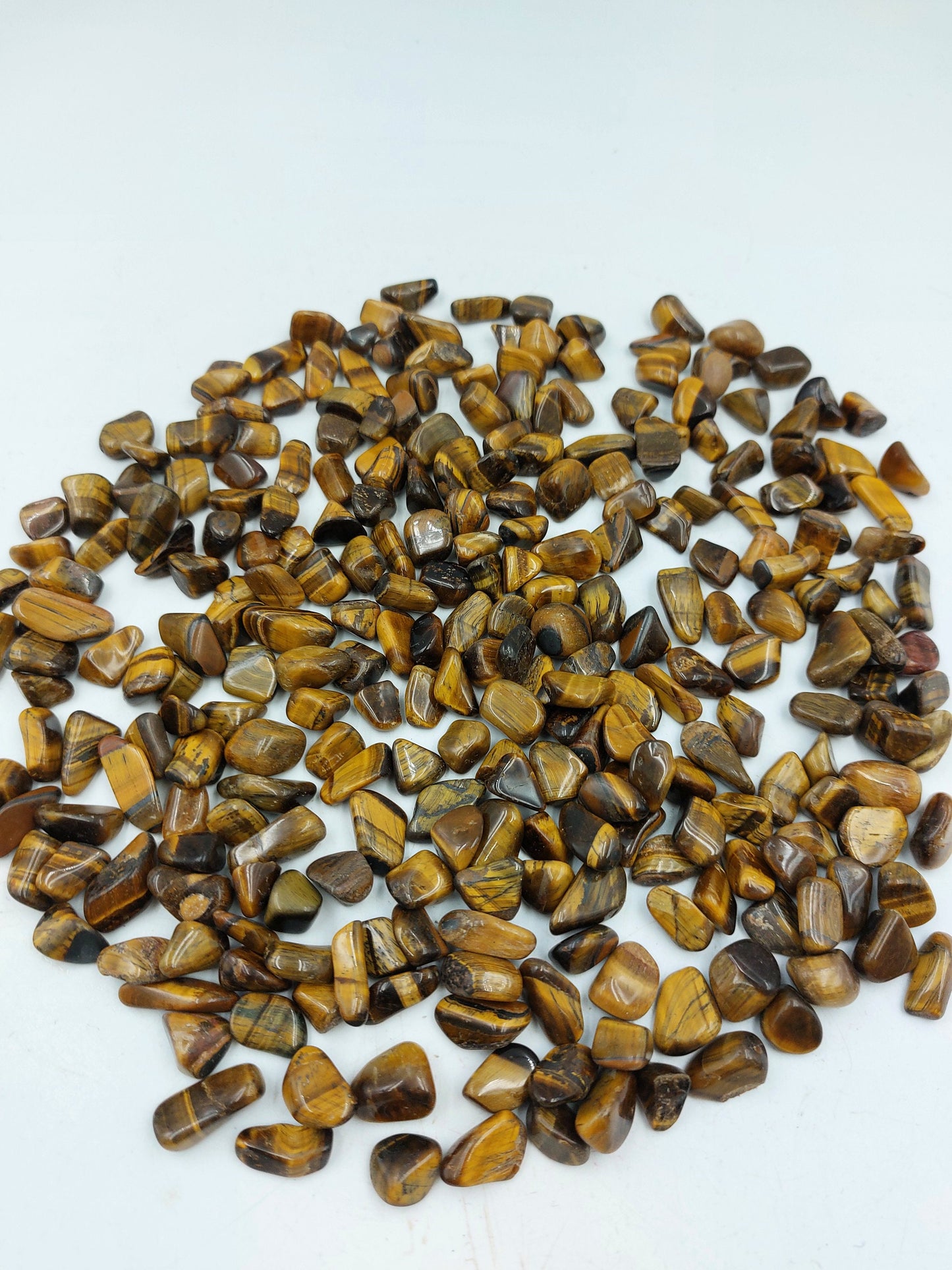 Tiger's Eye Yellow Polished Crystal Chips, Tumbled Healing Gemstone, New Age Polished Semi-Precious Rocks