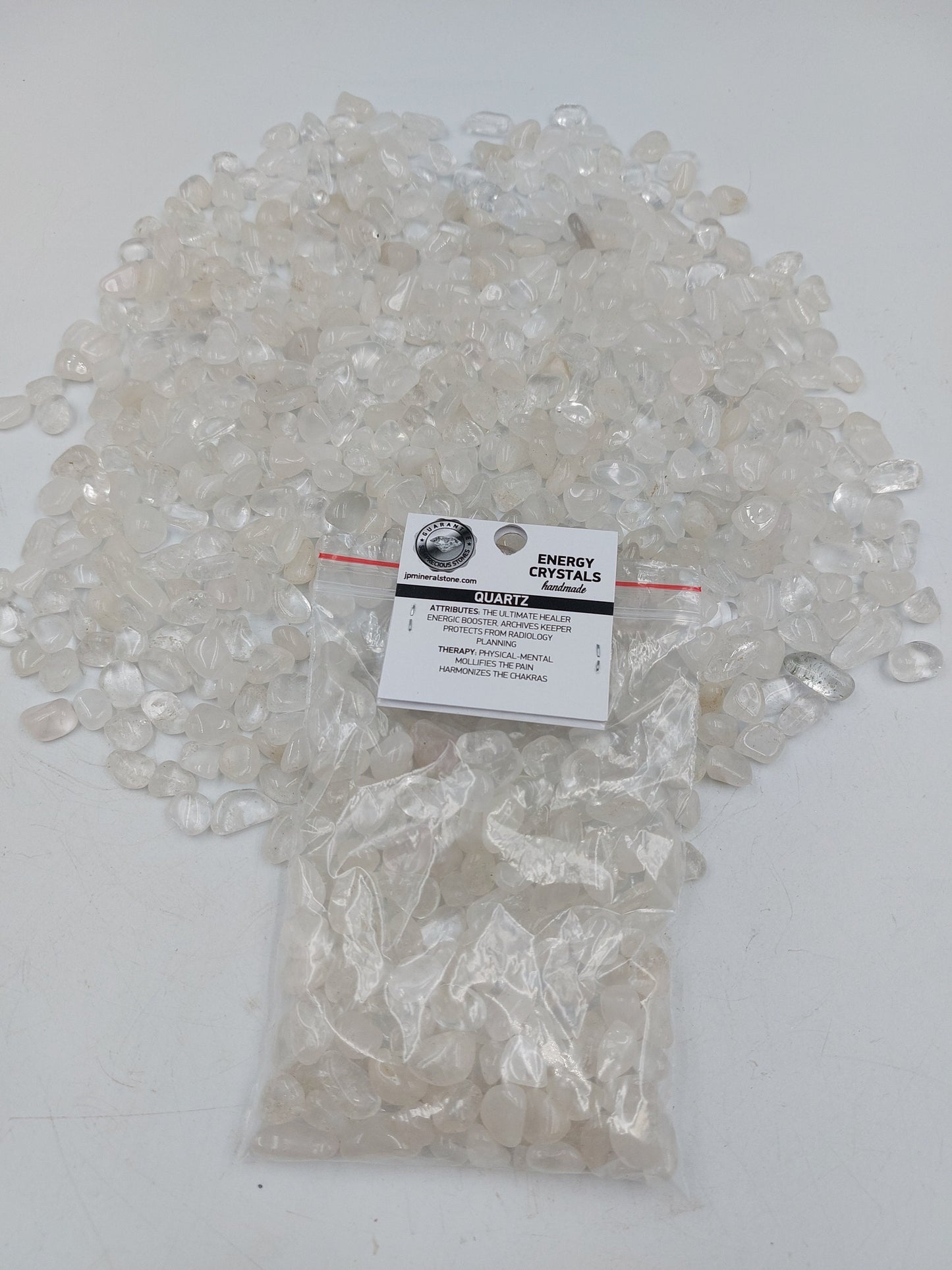 Clear Quartz Polished Crystal Chips, Tumbled Healing Gemstone, New Age Polished Semi-Precious Rocks