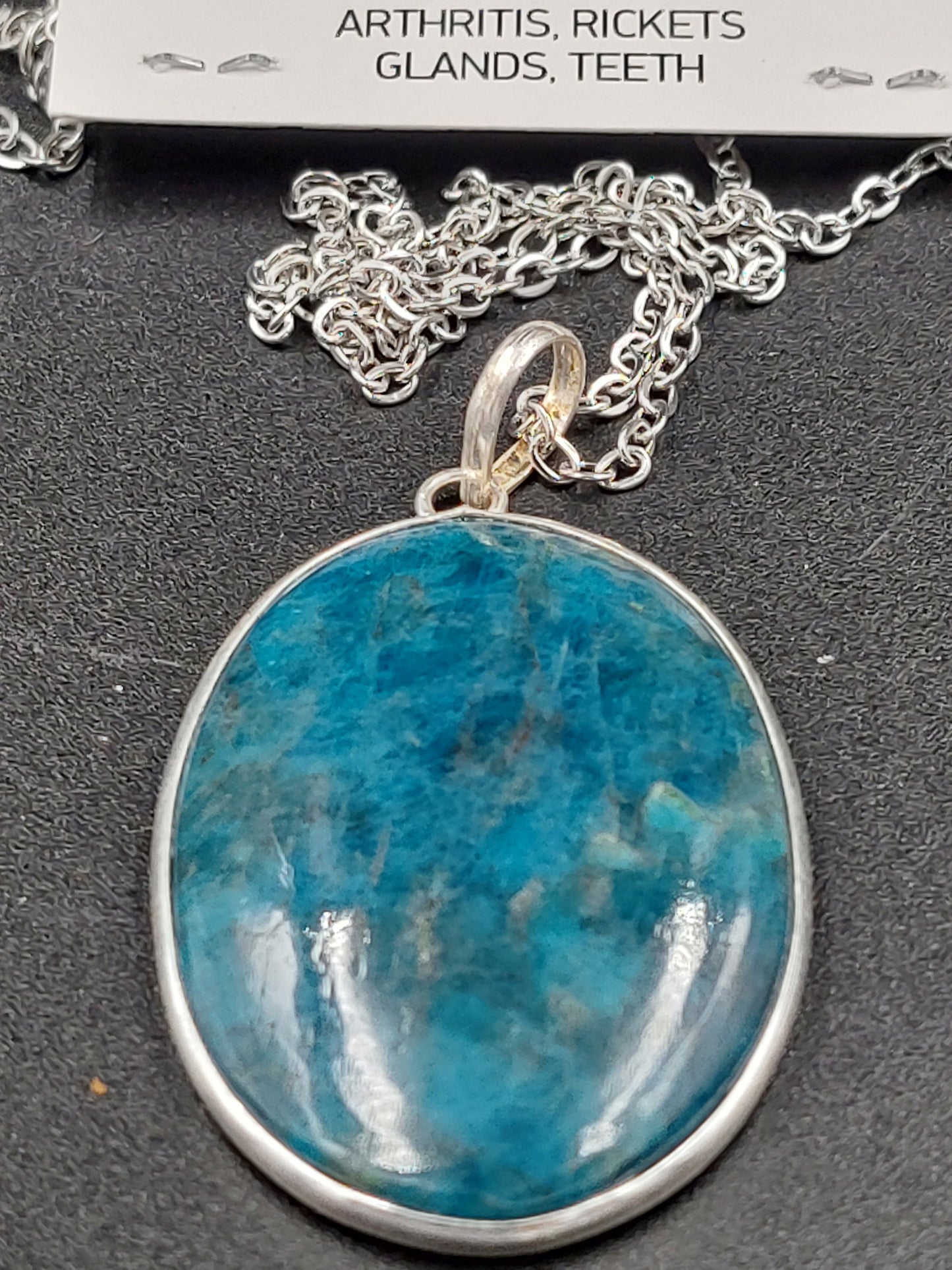 Apatite Crystal Sterling Silver 925 Necklace