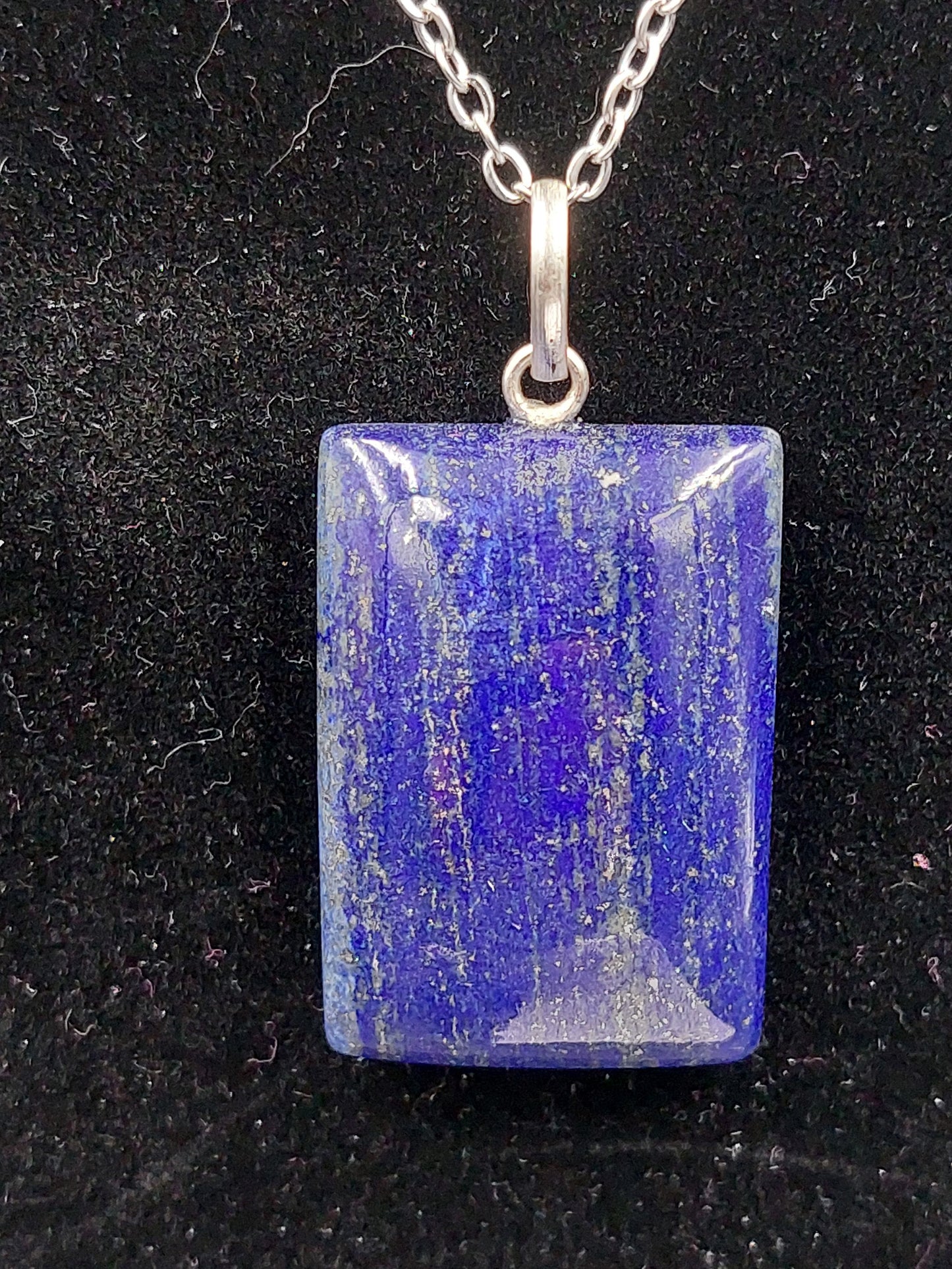 Lapis Lazuli Crystal Necklace Silver 925