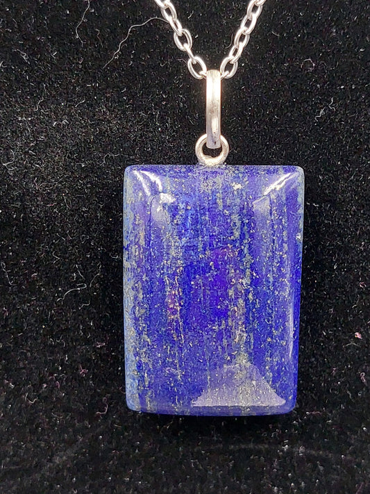 Lapis Lazuli Crystal Necklace Silver 925