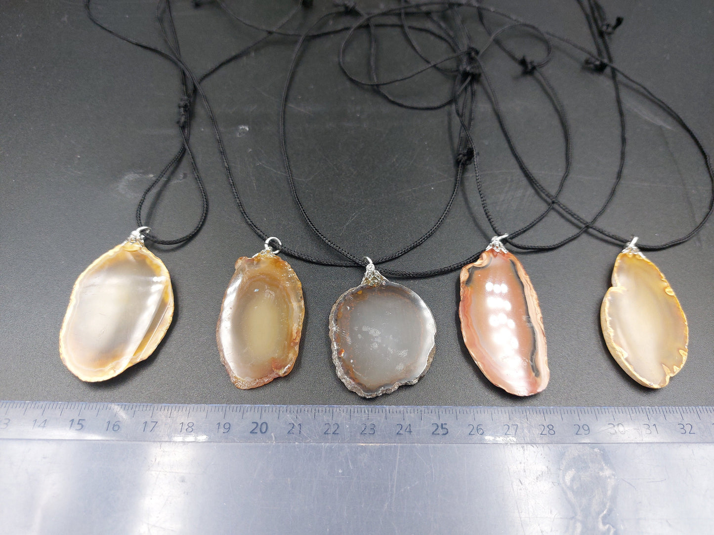 Natural Agate Handmade Pendant Necklace - Healing Stone - Gift Idea - Protection