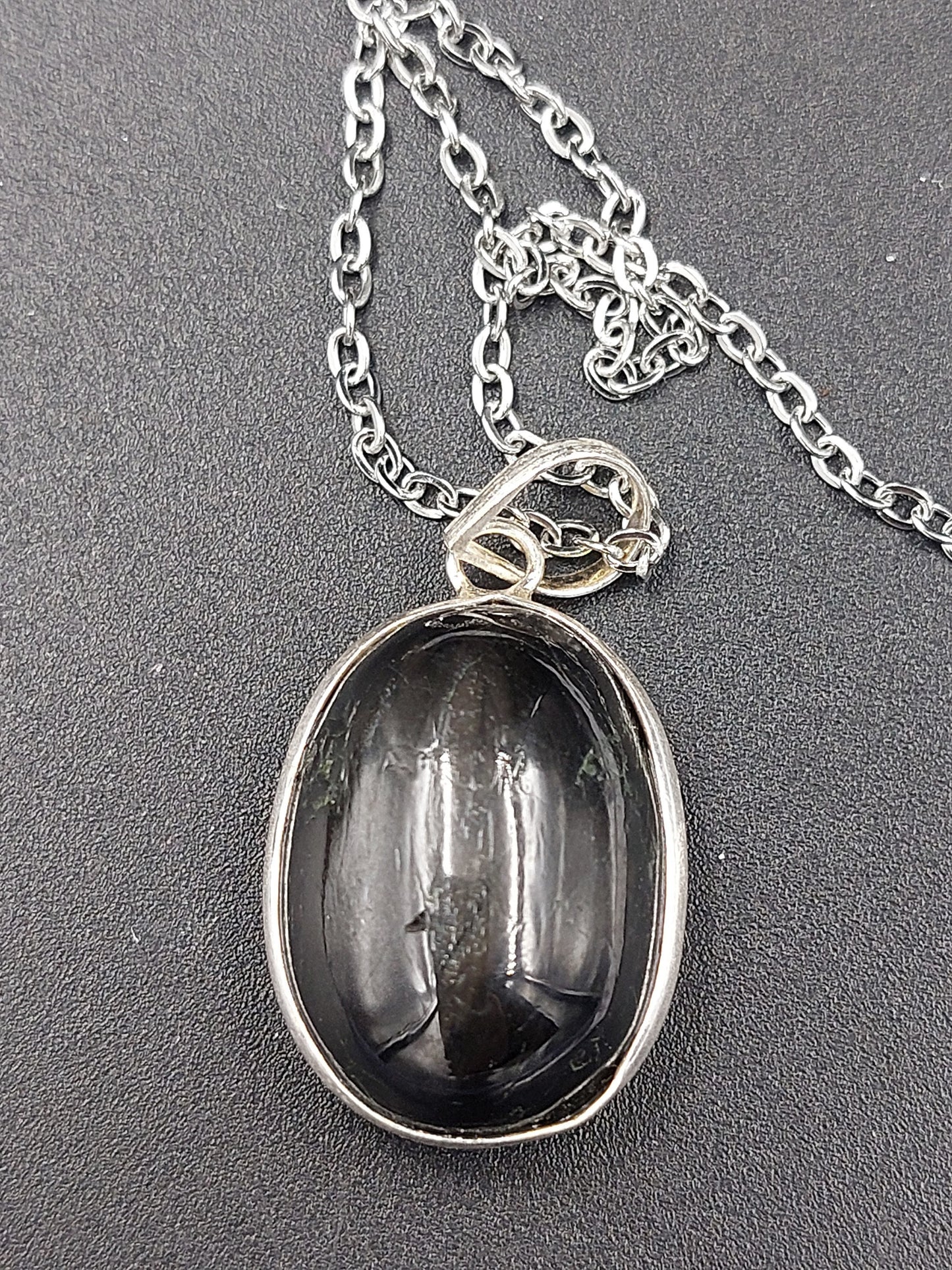 Luxury Black Star Ruby Sterling Silver 925 Pendant Cabochon Cut Healing Crystal Accessories Zodiac Mineral Stone