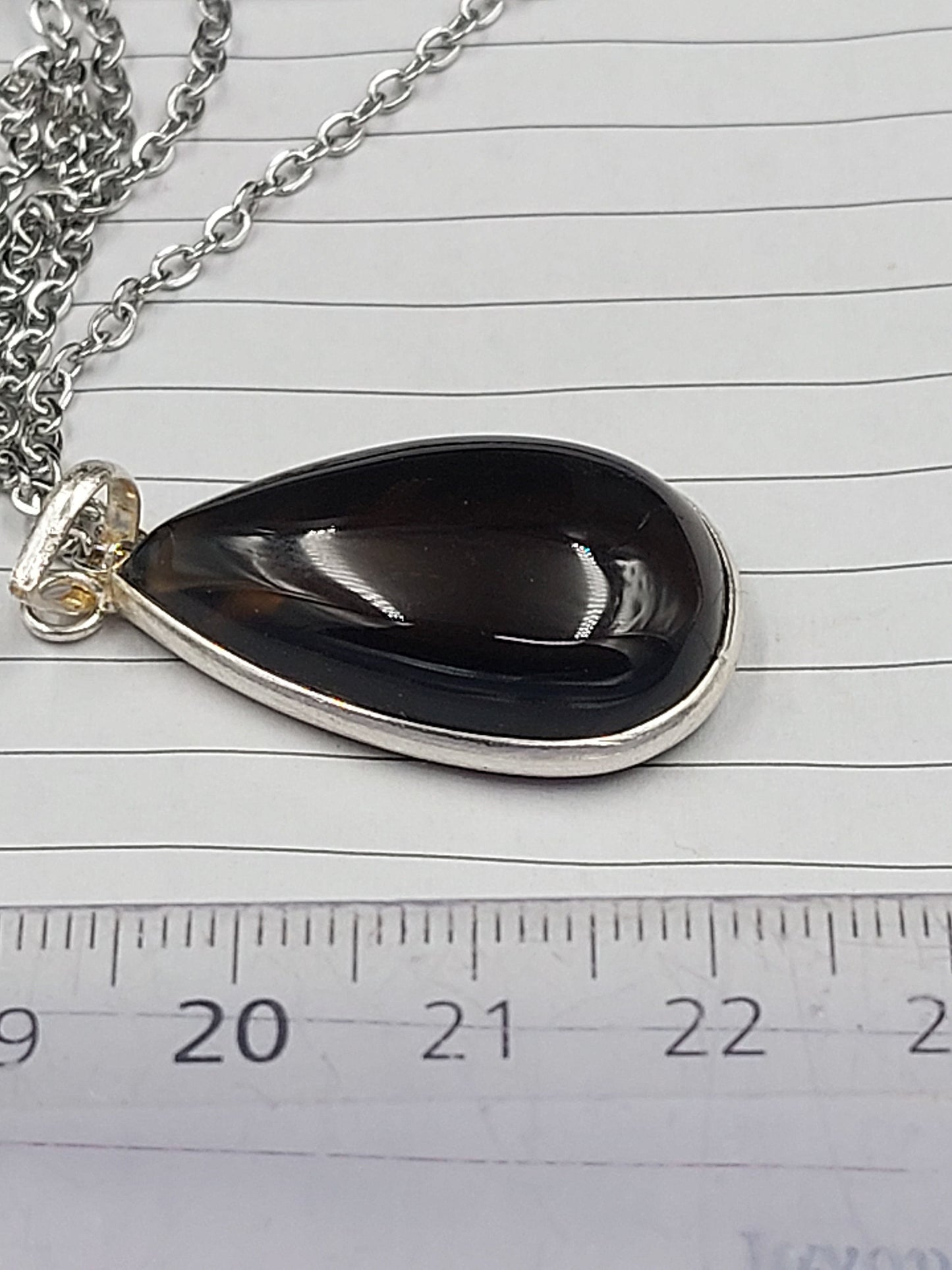 Luxury Smoked Quartz Sterling Silver 925 Pendant Cabochon Cut Healing Crystal Accessories Zodiac Mineral Stone