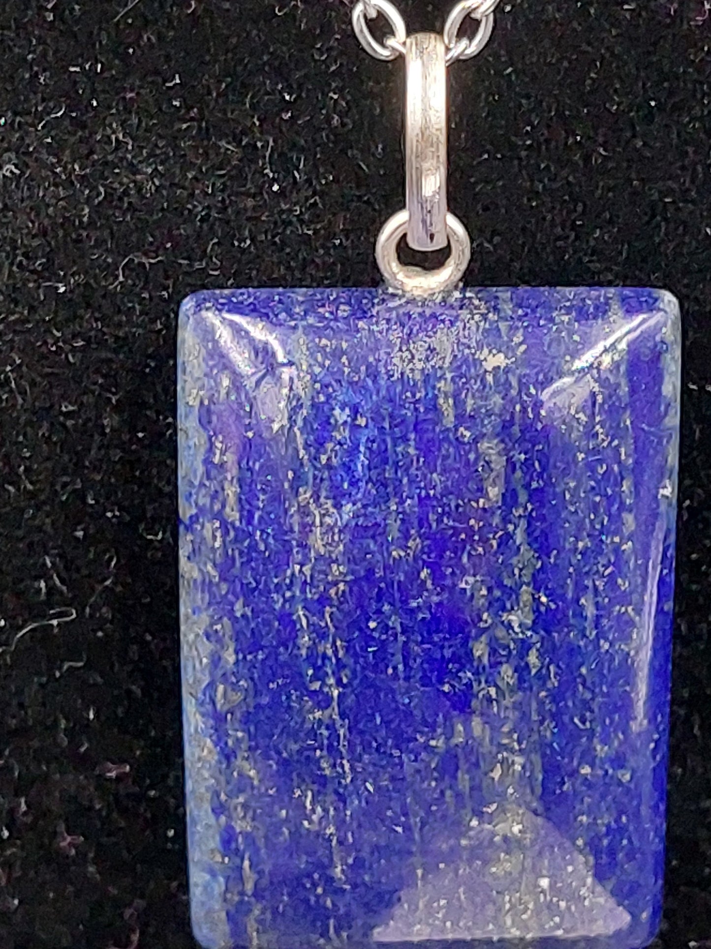Lapis Lazuli Crystal Necklace Silver 925