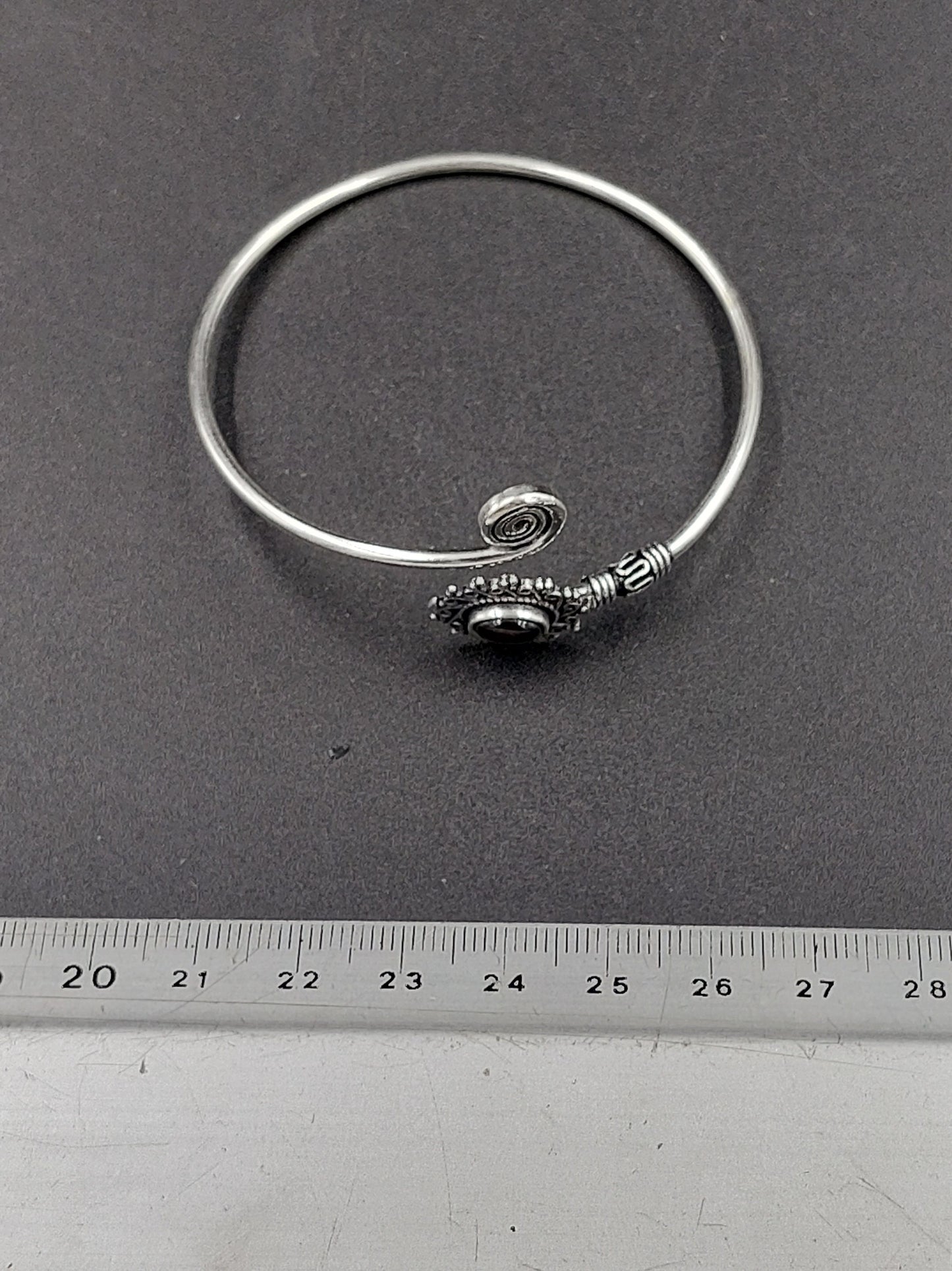 Garnet Crystal Silver Plated bracelet