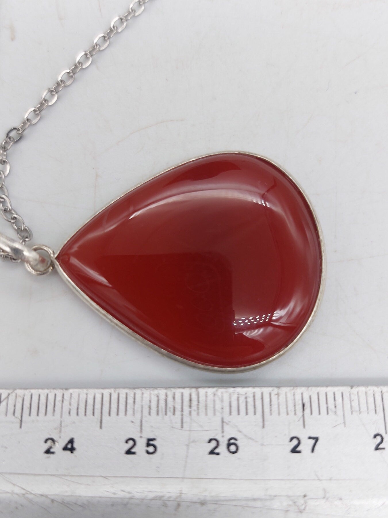Carnelian Sterling Silver 925 Pendant Cabochon Cut Healing Crystal