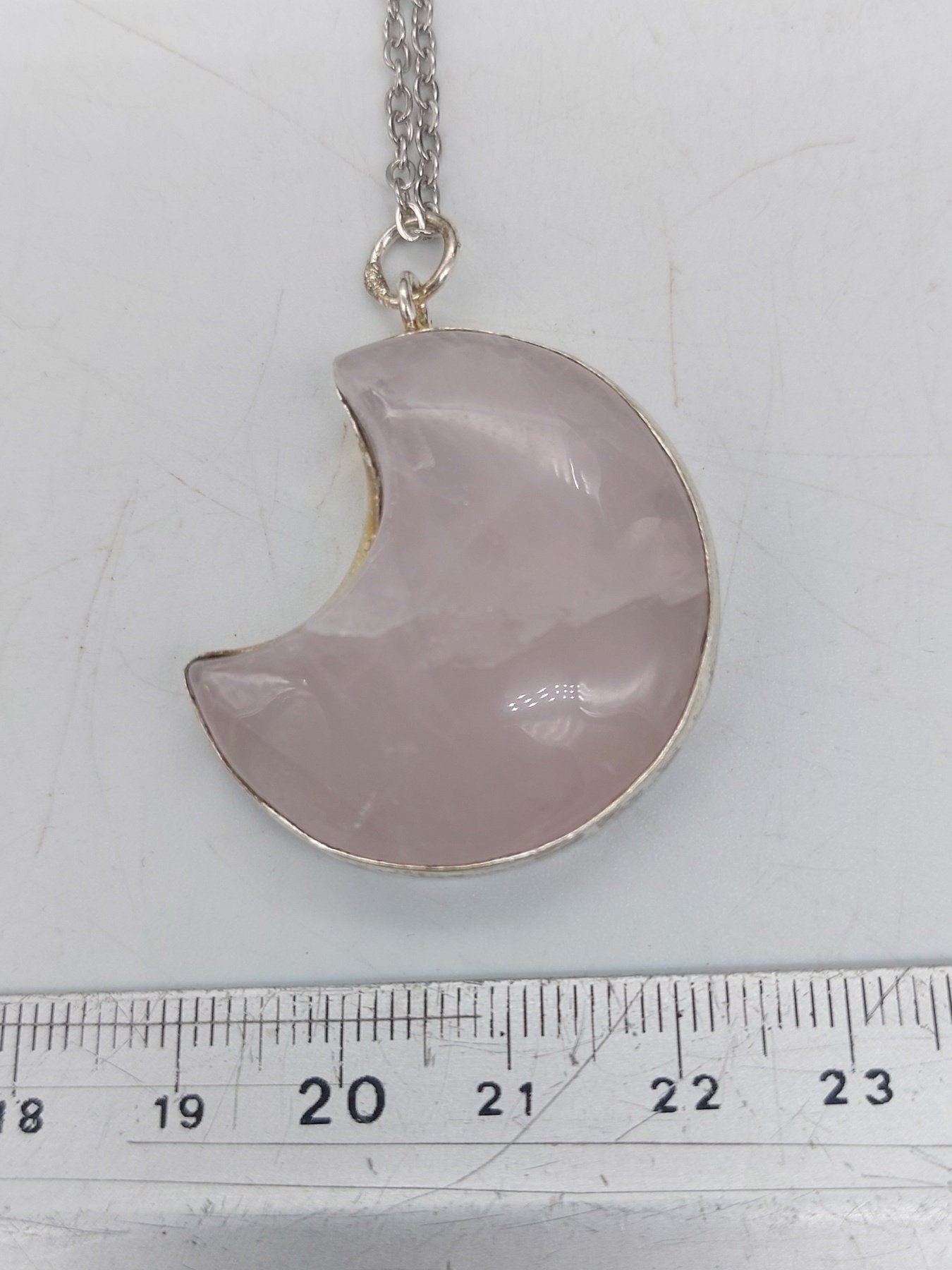 Rose Quartz Silver Plated Brass Necklace