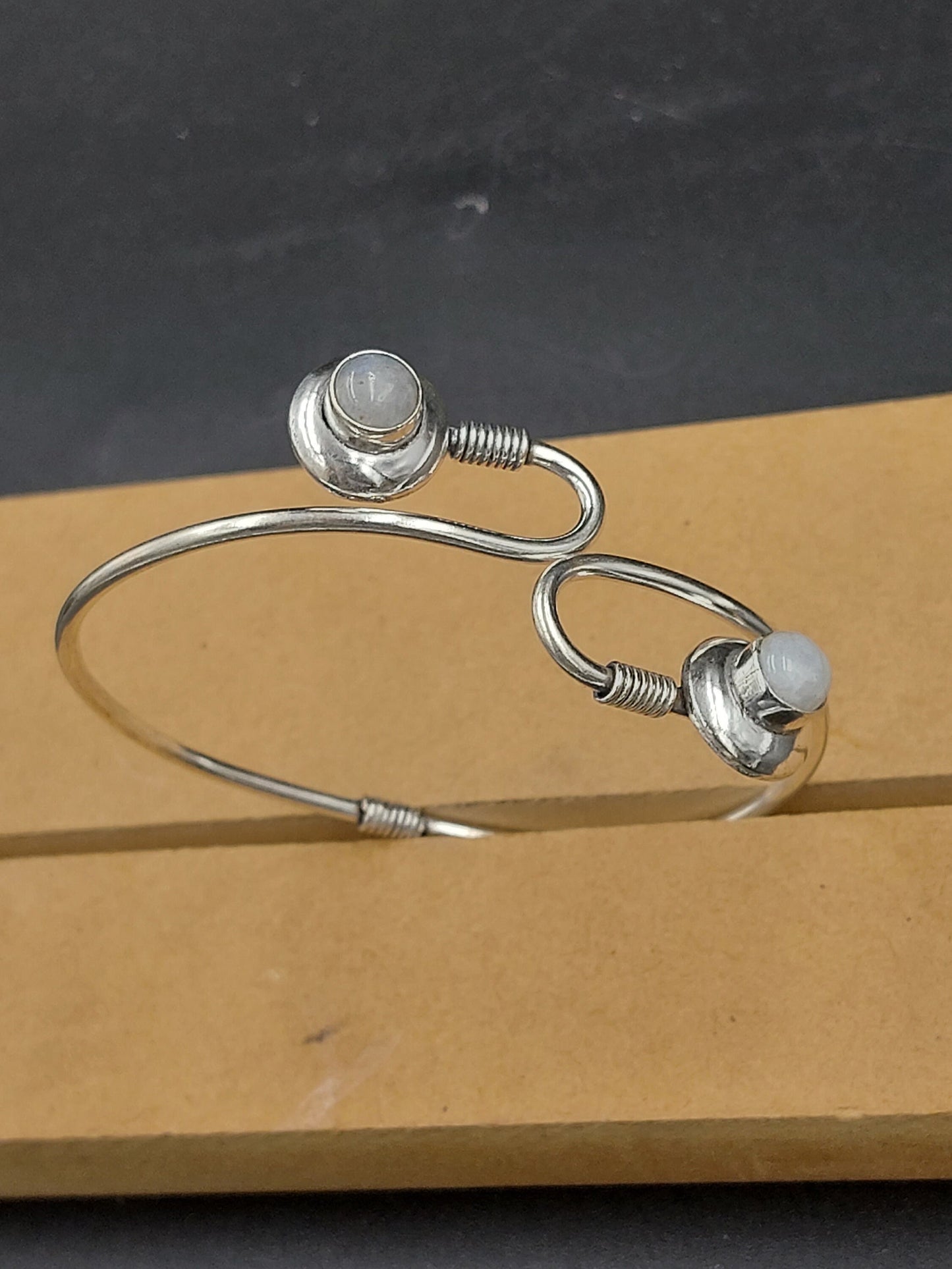 Moonstone Crystal Bracelet Silver Plated