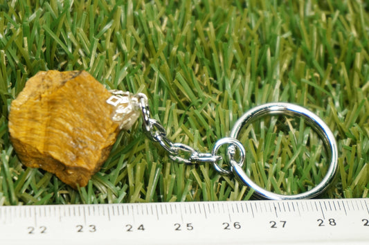 Natural Tiger's Eye Crystal Keychain