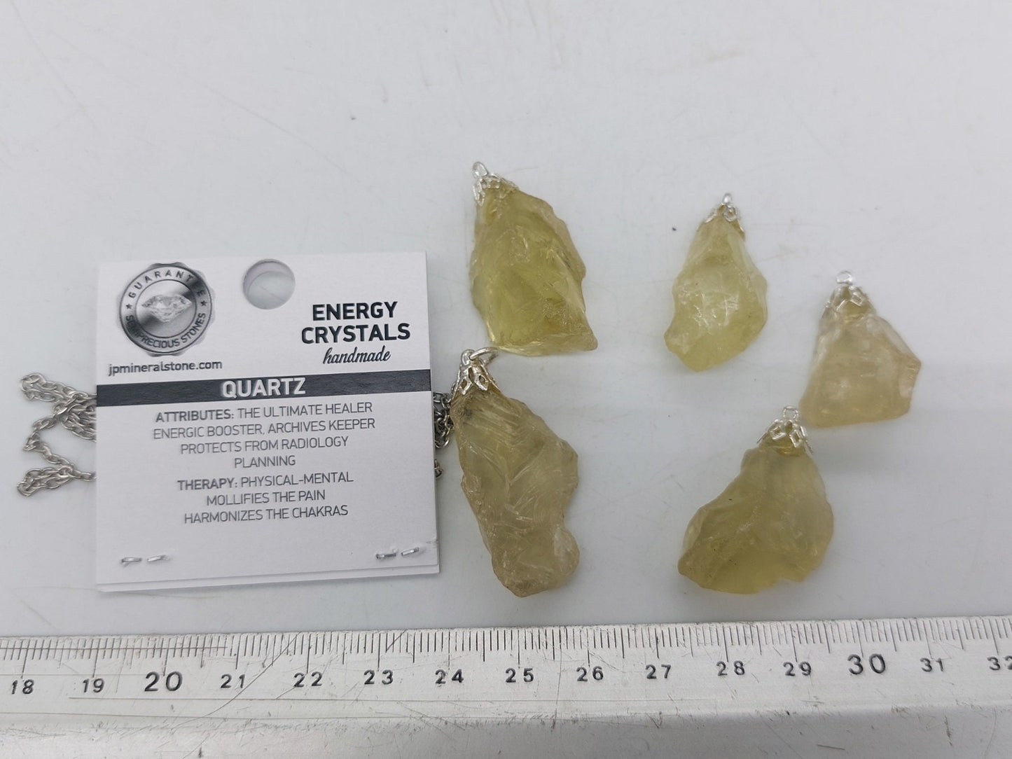 Natural Yellow Quartz Crystal Necklace