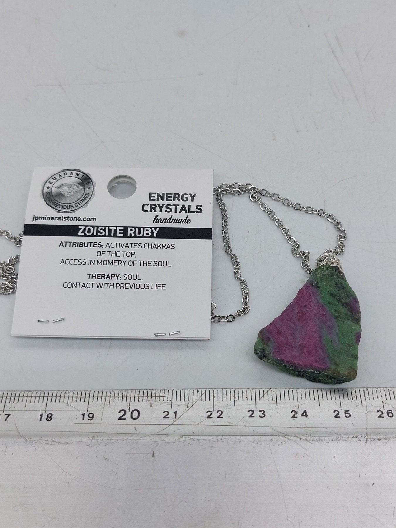 Natural Zoisite Ruby Crystal Necklace