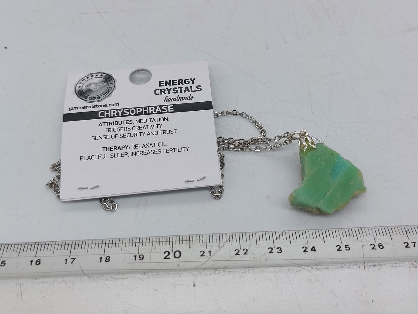 Natural Chrysoprase Crystal Necklace