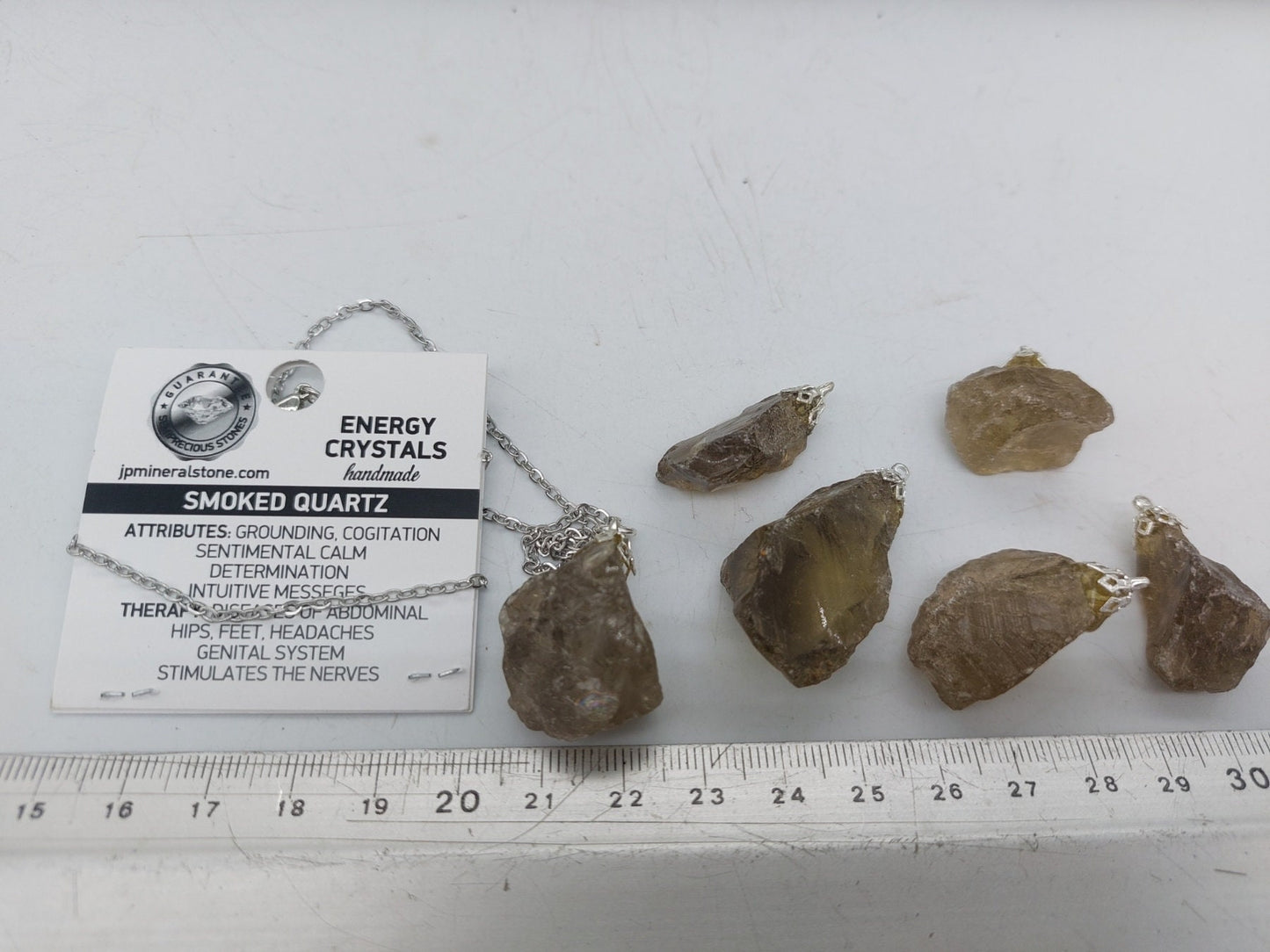 Natural Smoky Quartz Crystal Necklace