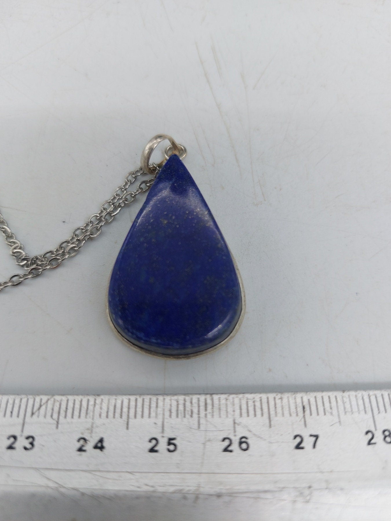 Lapis Lazuli Sterling Silver 925 Pendant Cabochon Cut Healing Crystal