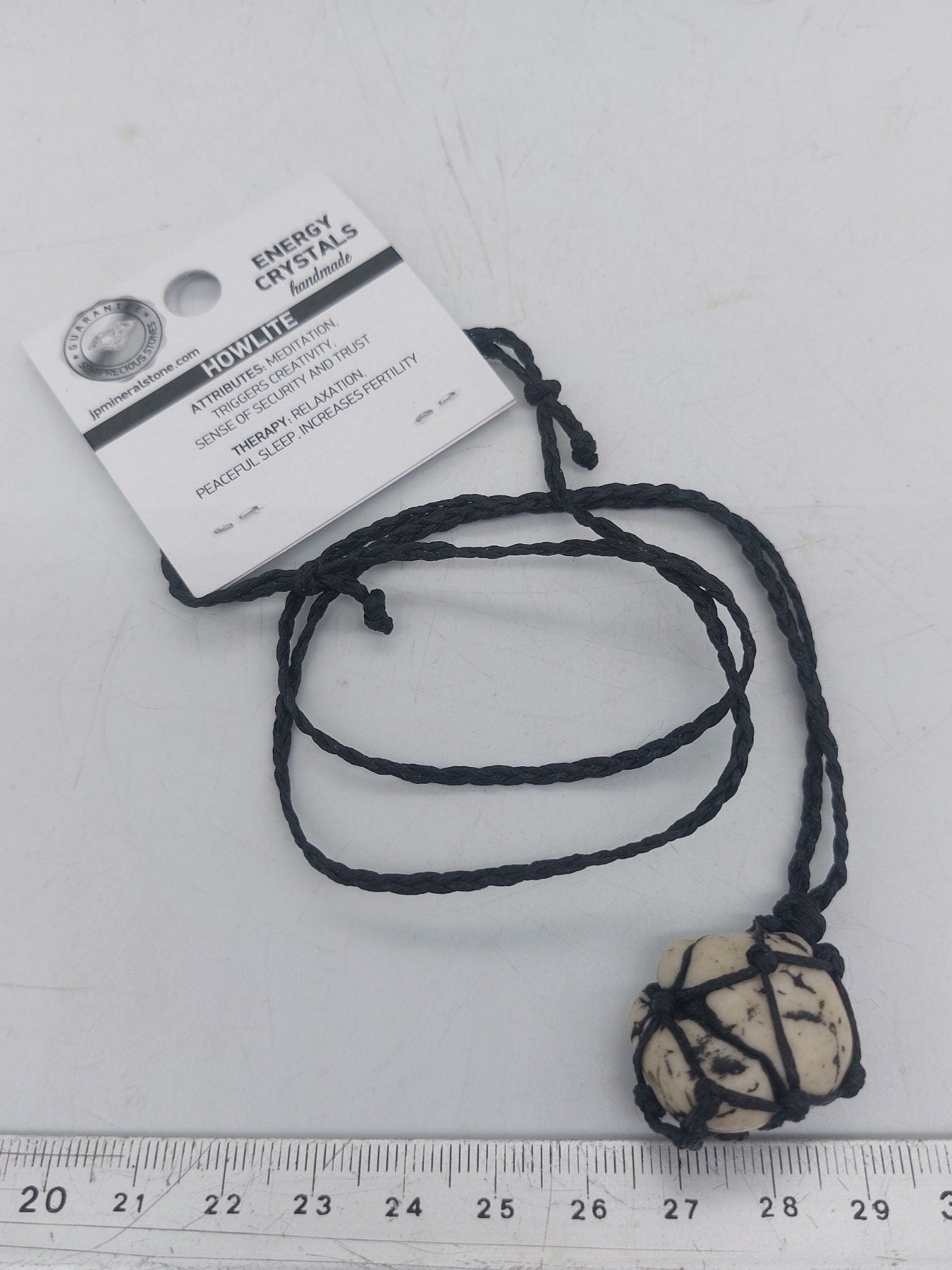 Natürliche polierte Howlith handgemachte Makramee Halskette-Schutz Halskette-Sternzeichen