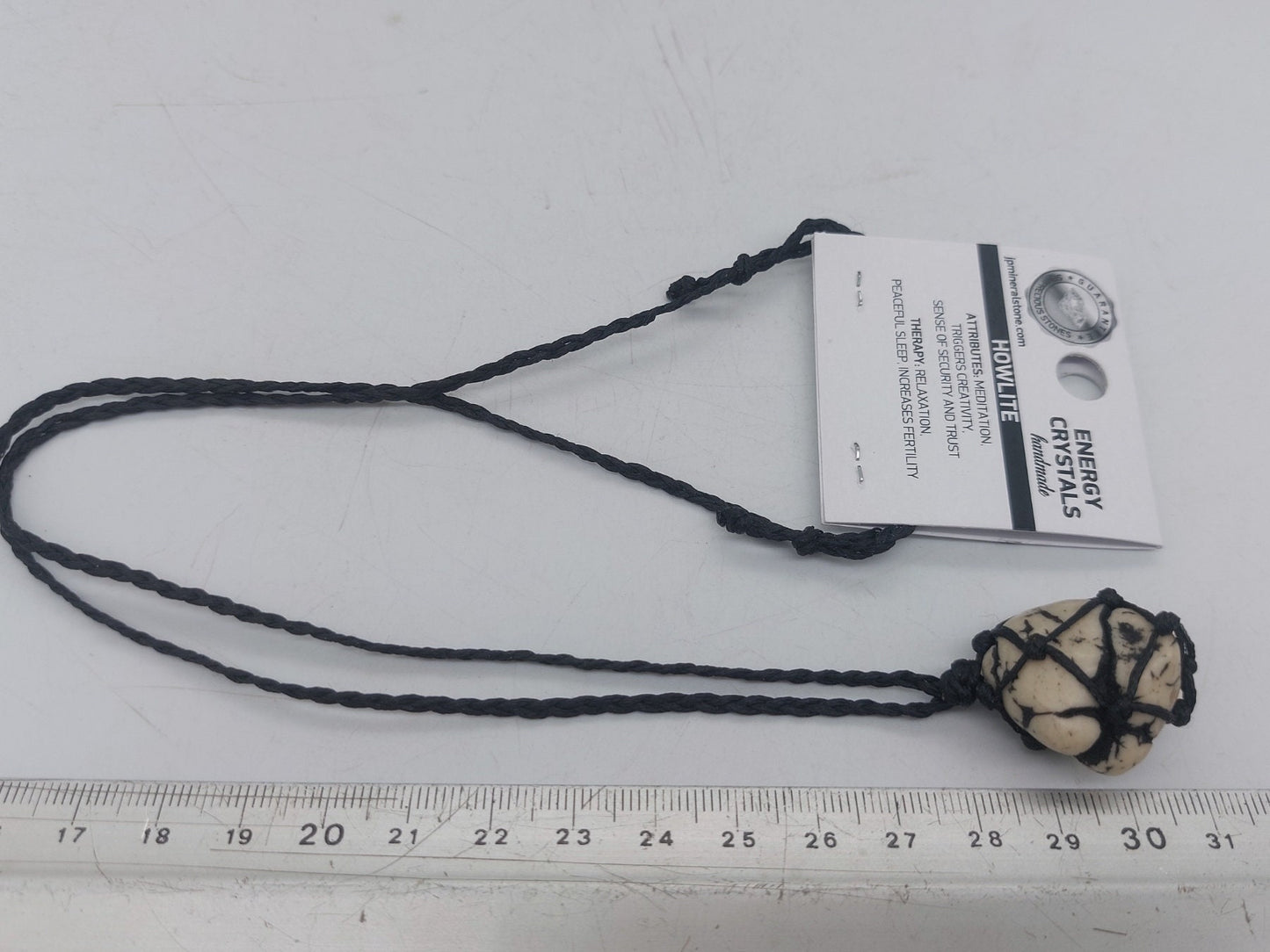 Natürliche polierte Howlith handgemachte Makramee Halskette-Schutz Halskette-Sternzeichen