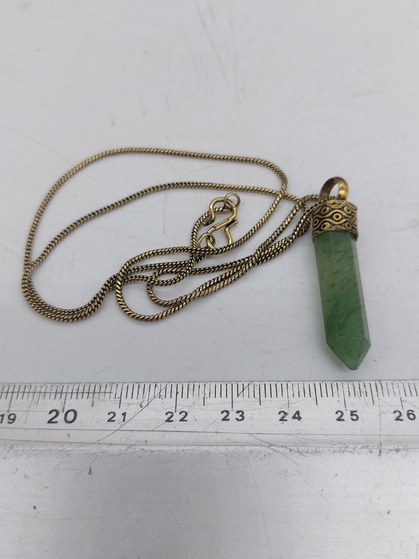 Jade Crystal Point Pendant