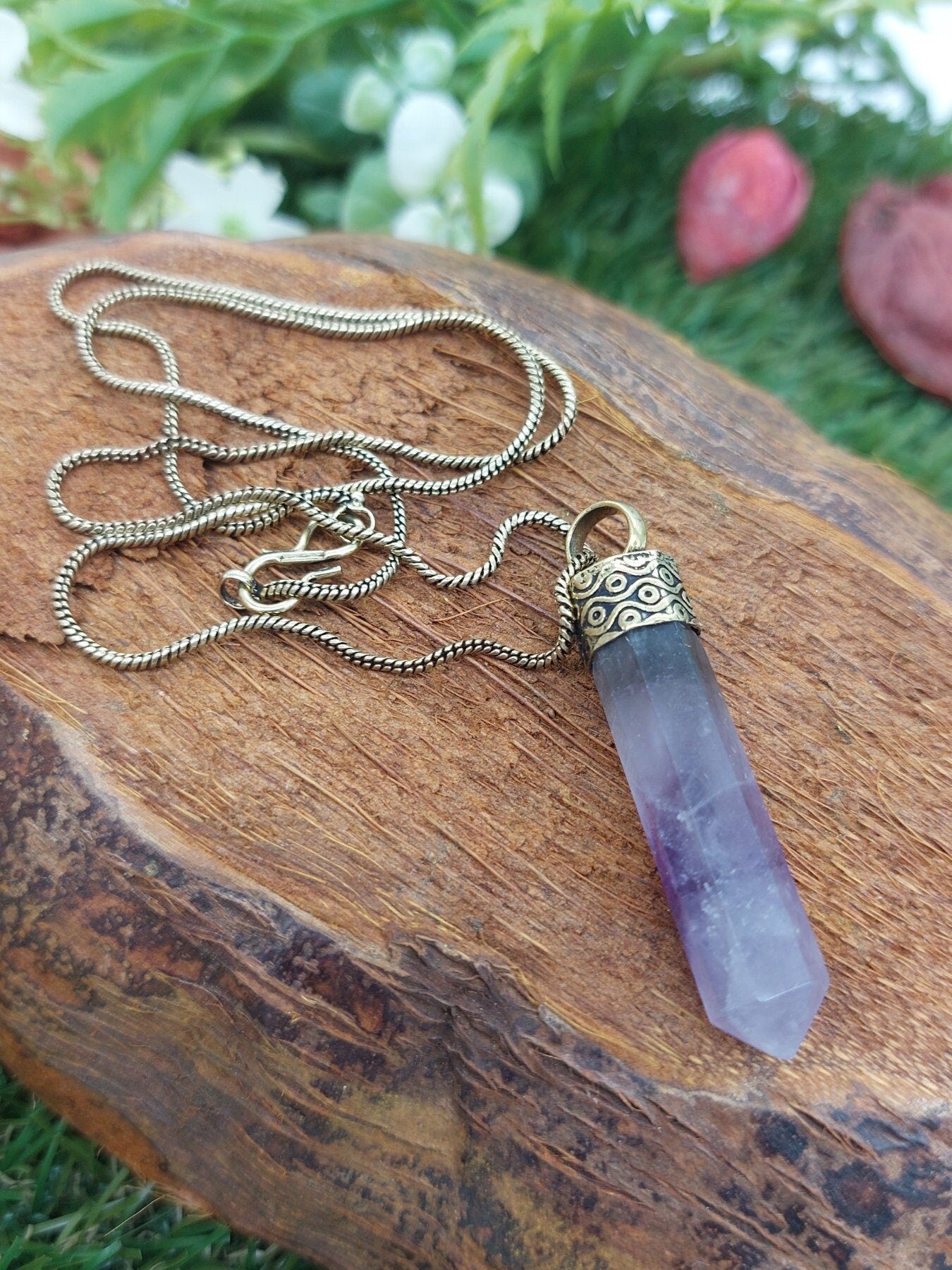 Amethyst Point Crystal Necklace