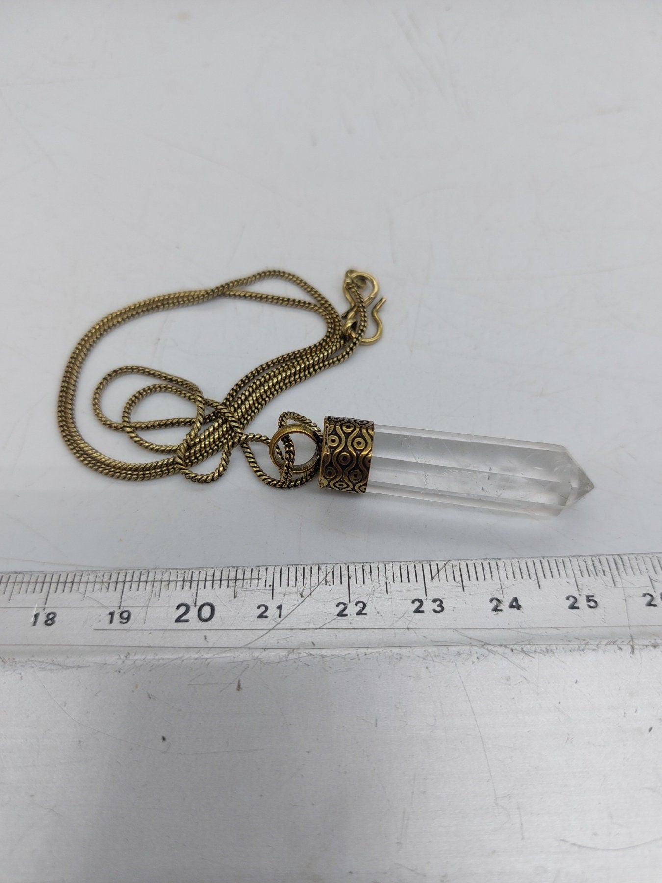 Clear Quartz Crystal point necklace