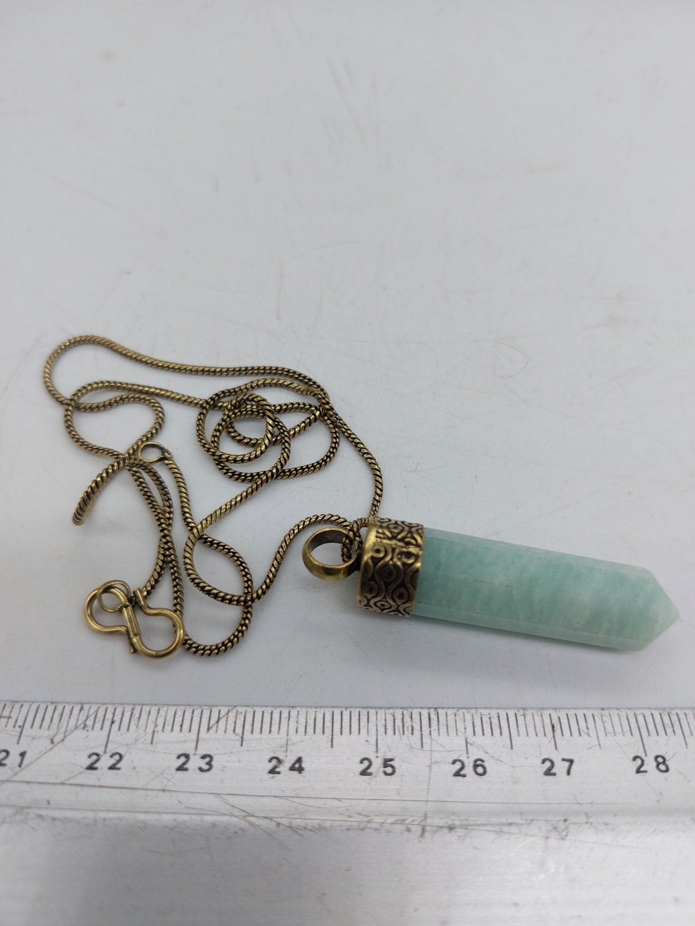Amazonite Crystal point crystal necklace