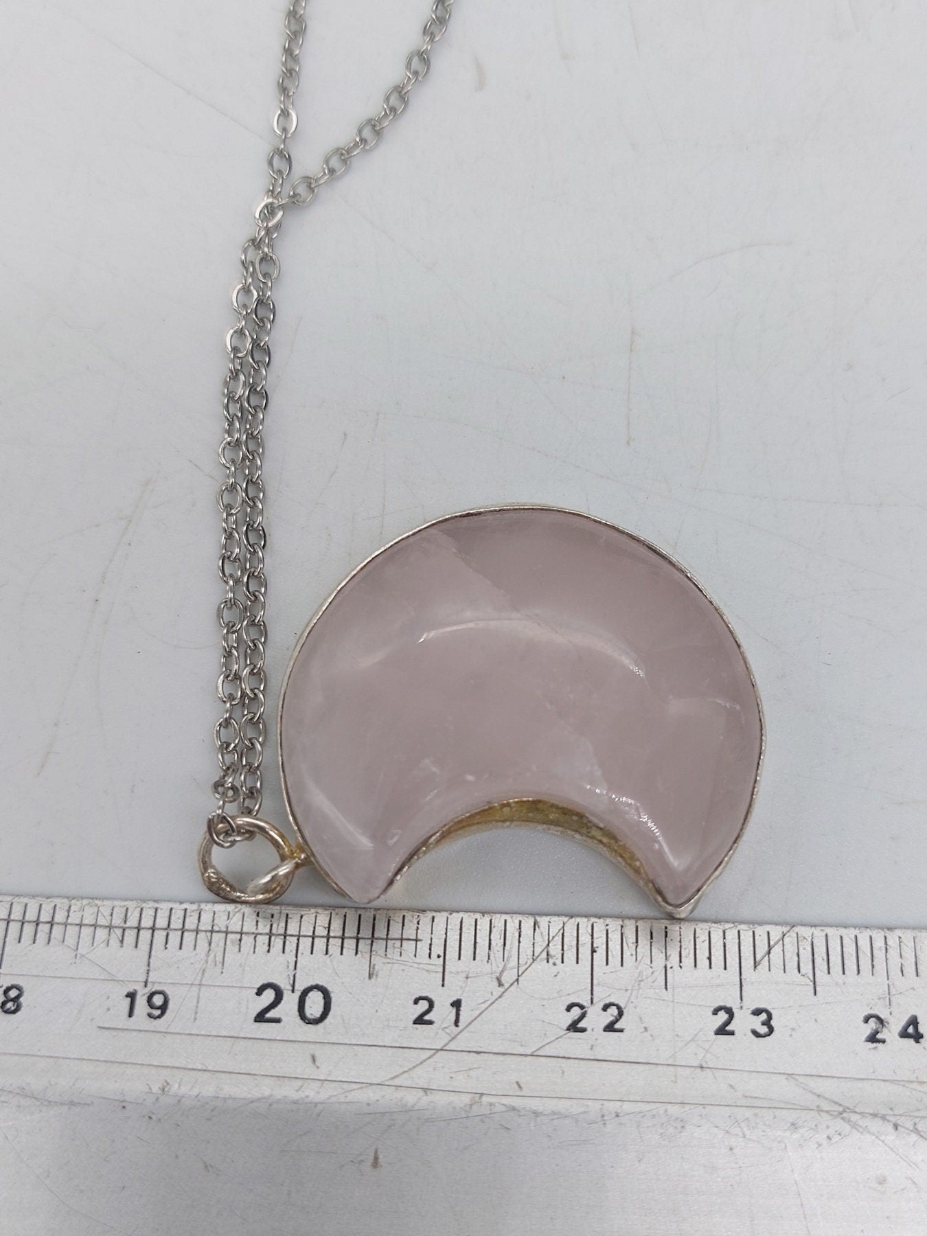 Rose Quartz Silver Plated Brass Necklace