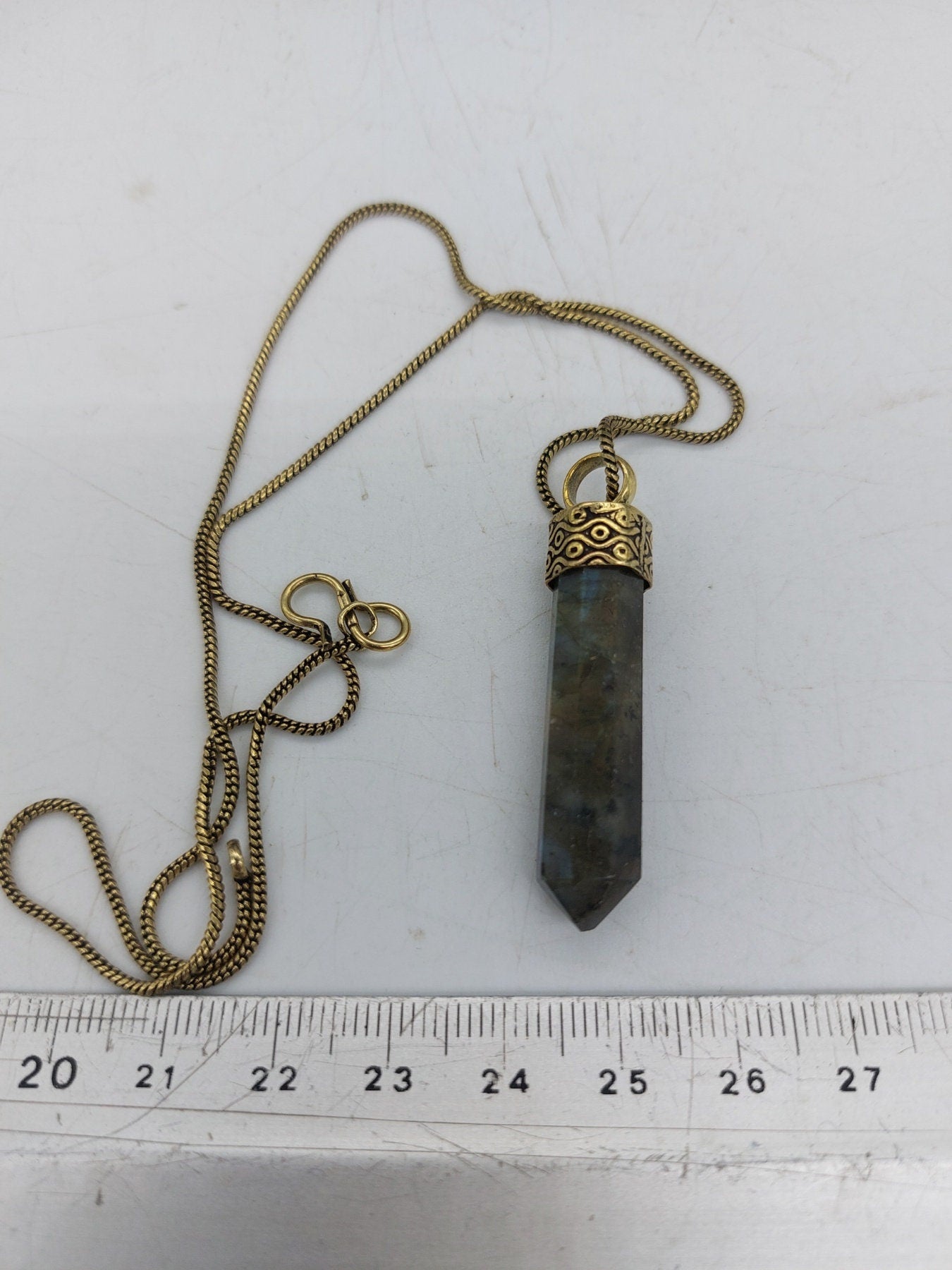 Labradorite Point Crystal Necklace